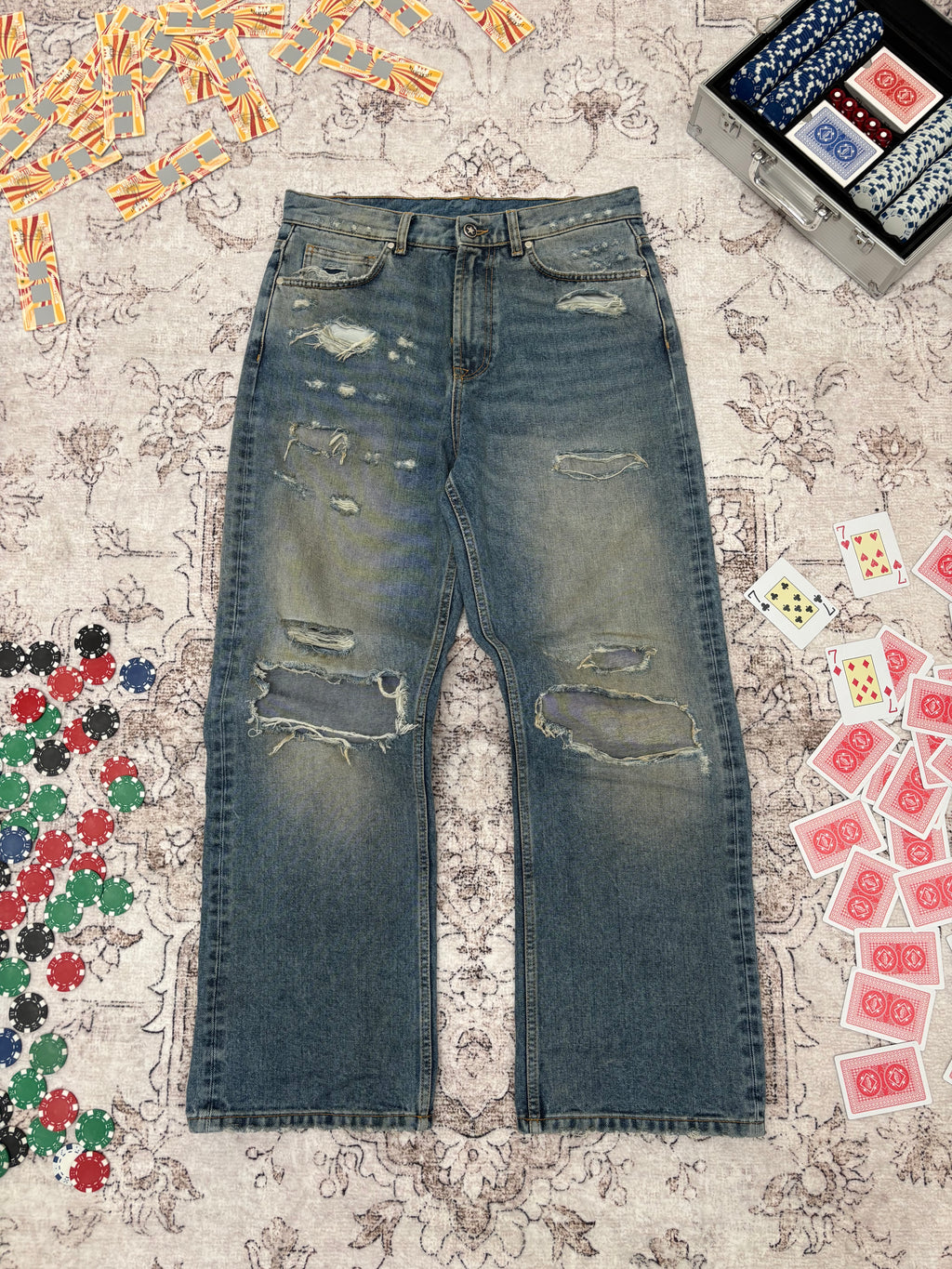 Distressed Denim - Light Wash