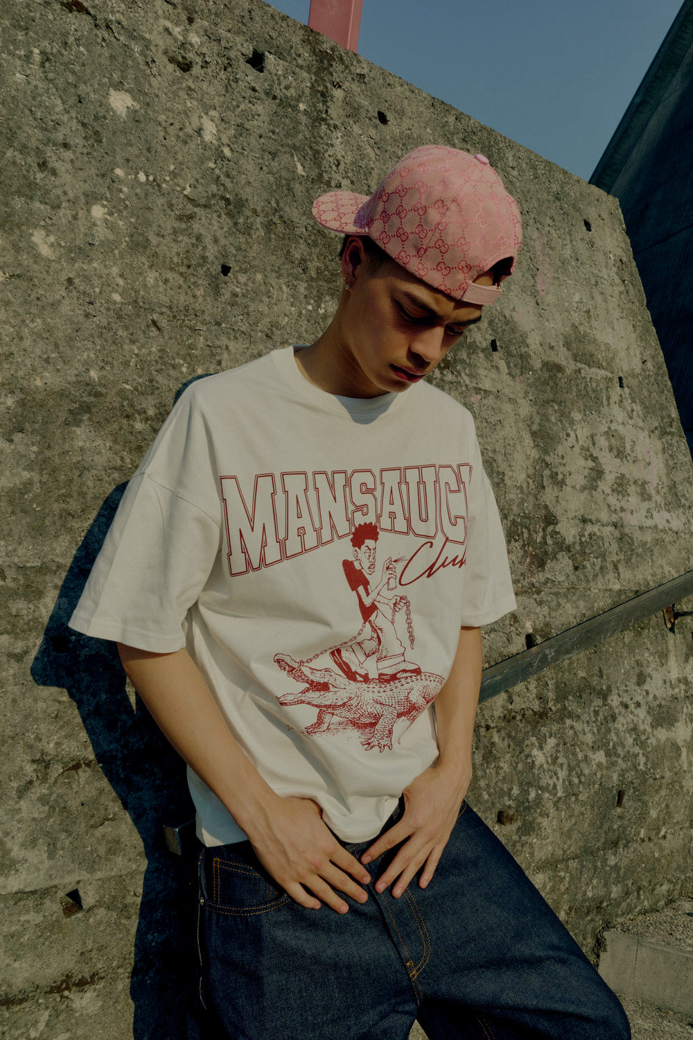 Croco Tee - White