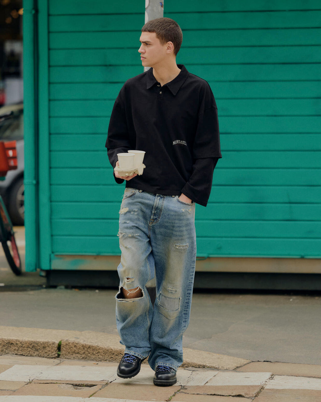 Polo Double Sleeve - Double Black