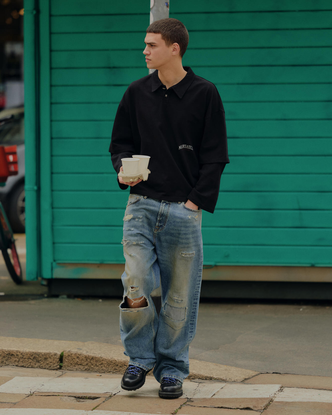 Polo Double Sleeve - Double Black