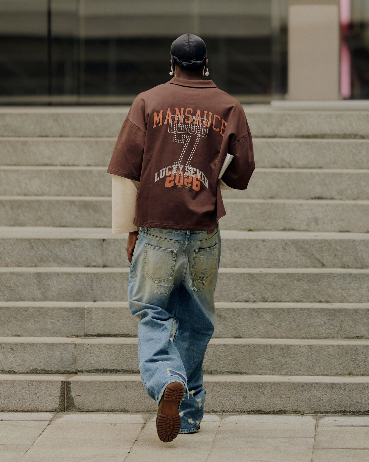 Polo Double Sleeve - Mocha Brown