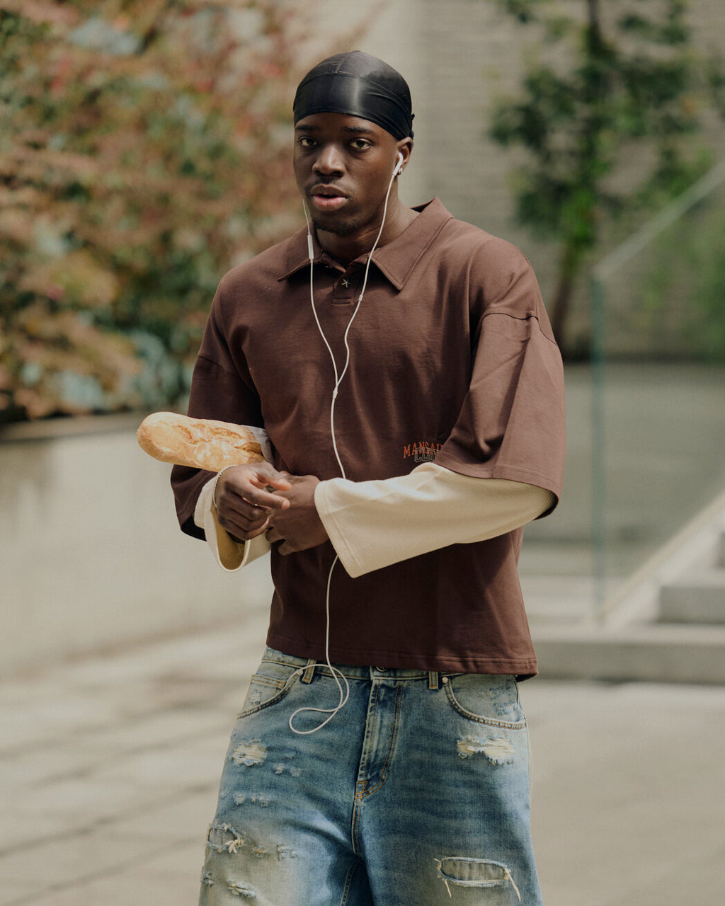 Polo Double Sleeve - Mocha Brown