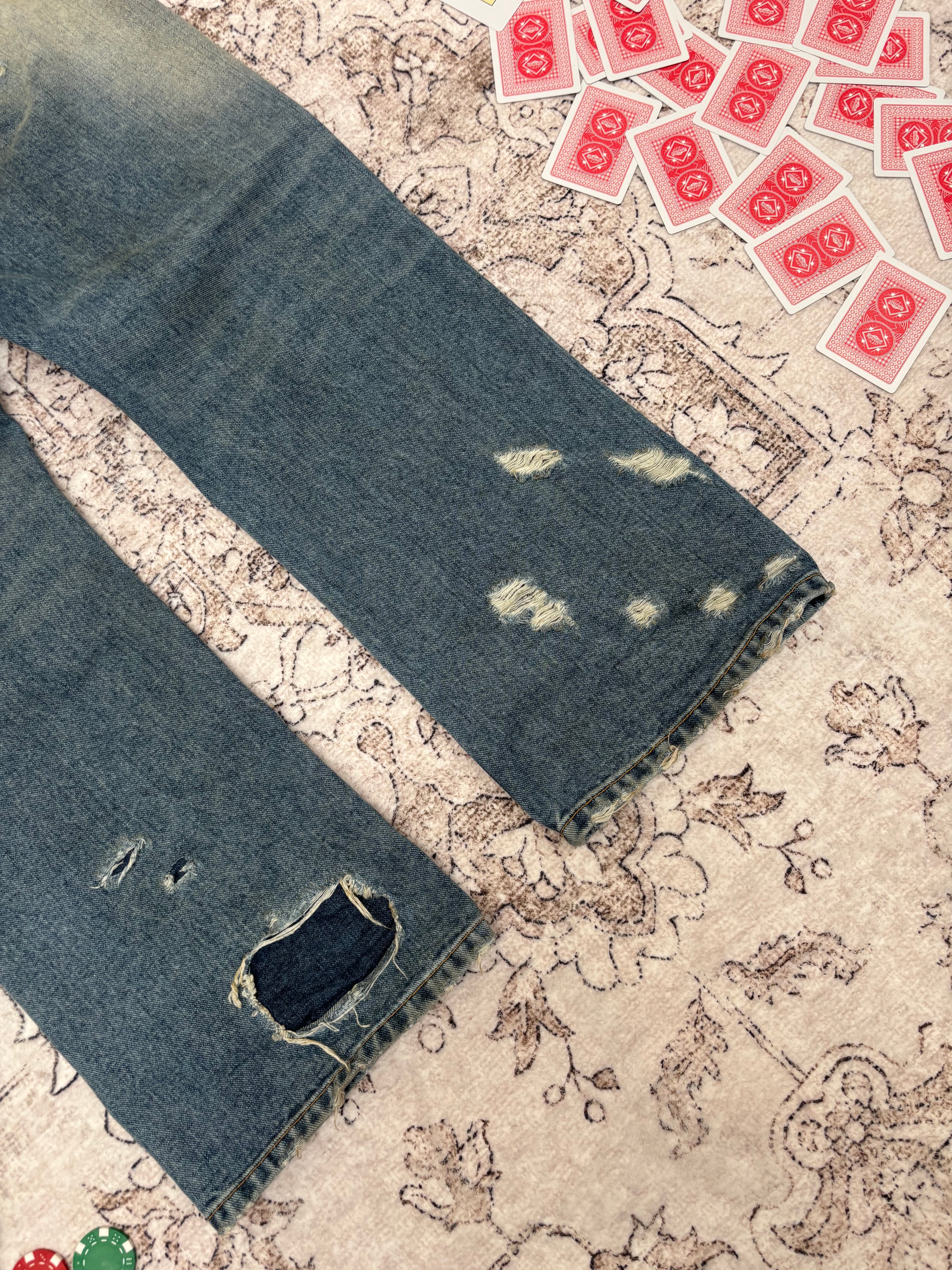 Distressed Denim - Light Wash