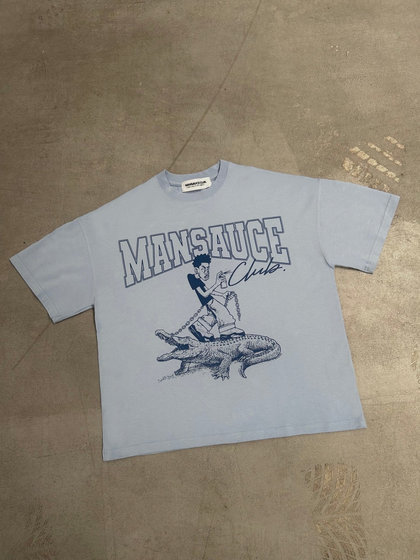Croco Tee - Baby Blue