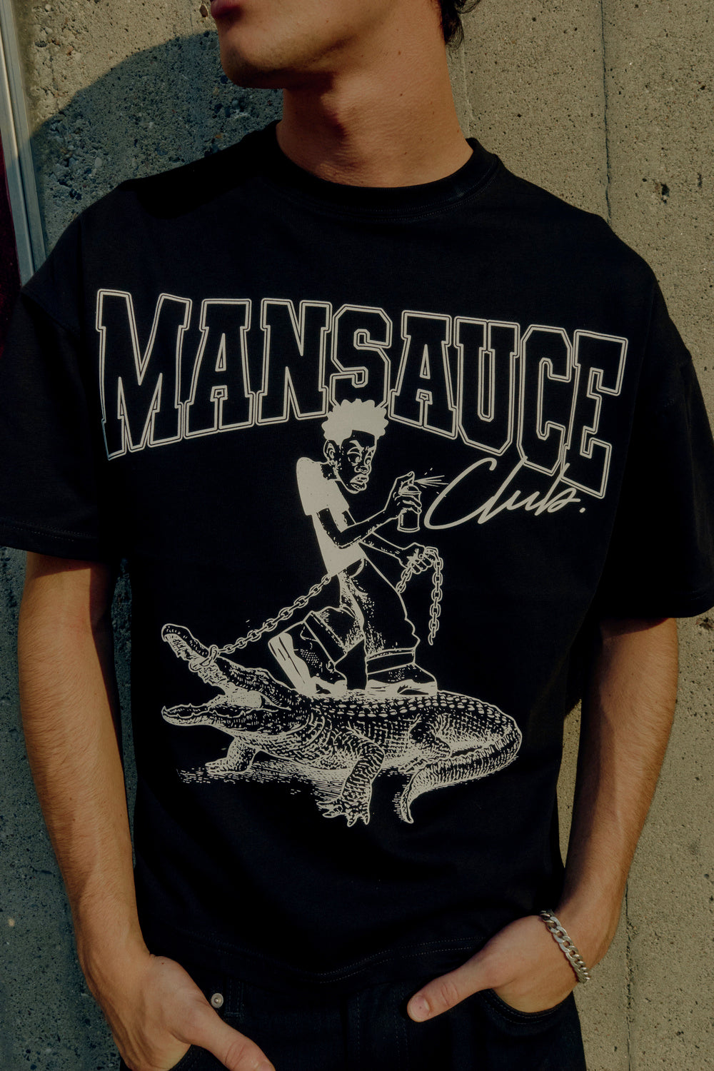 Croco Tee - Black