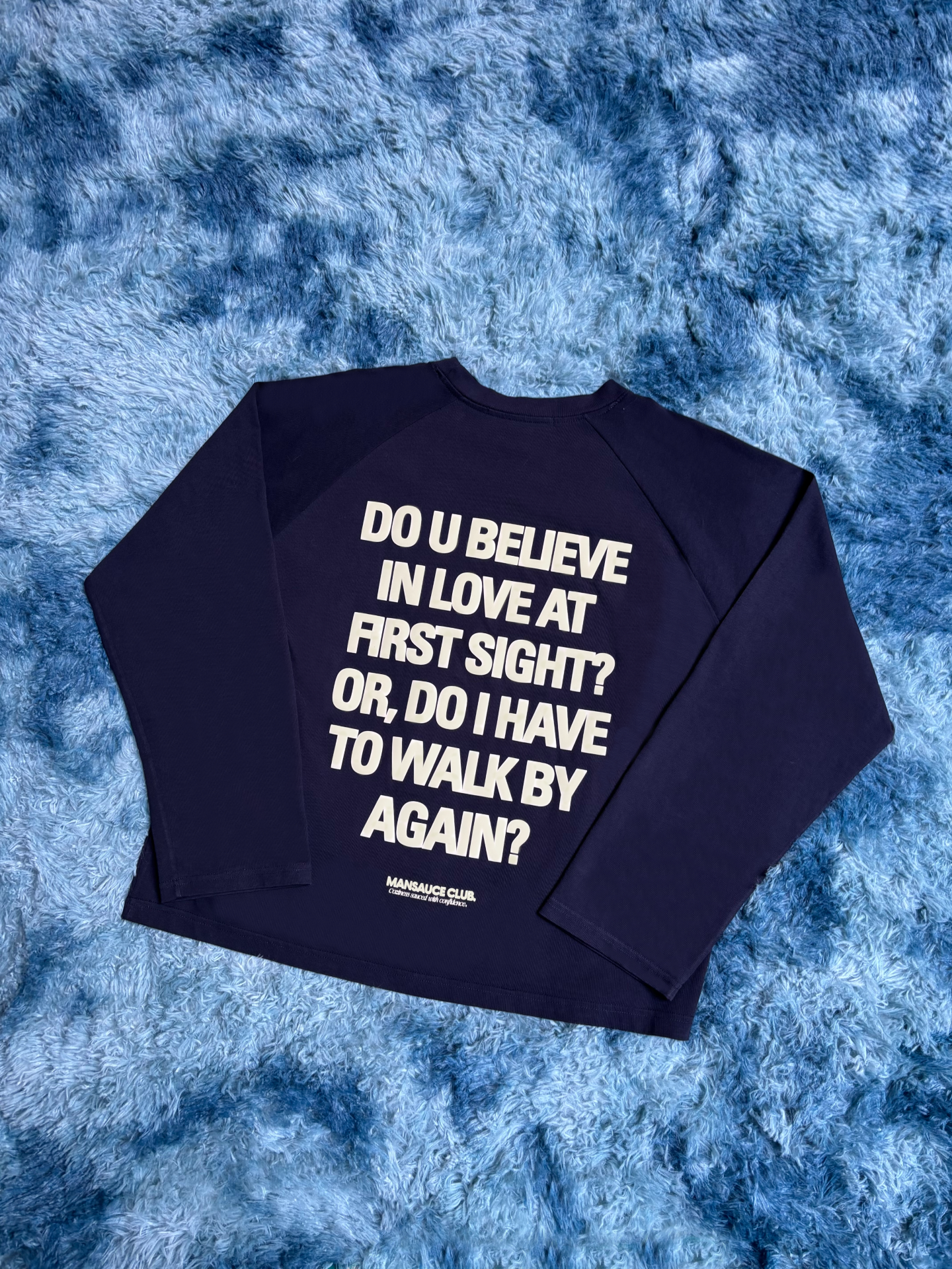 "Mansauce In Love" - Navy Blue Longsleeve
