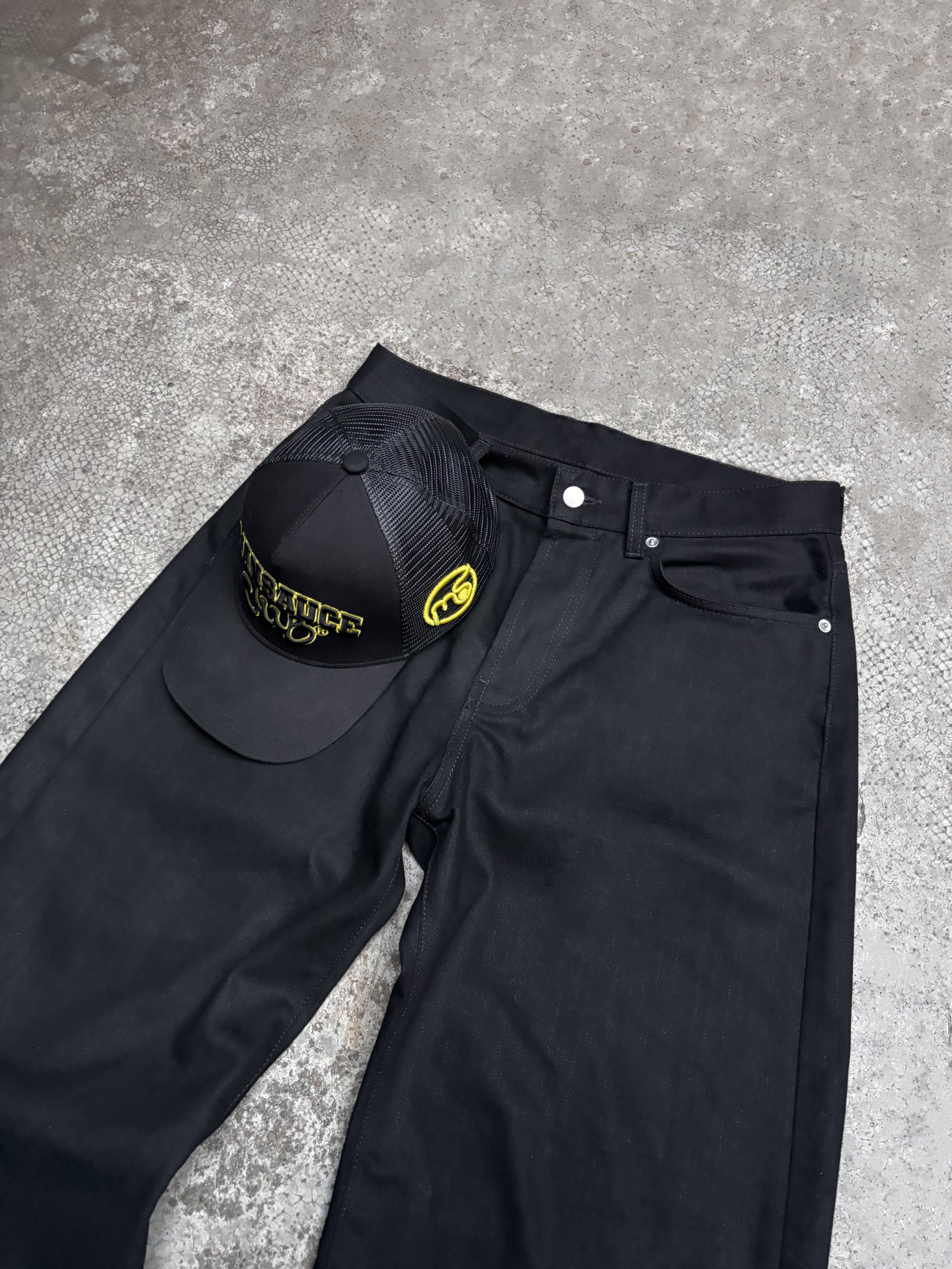 Bootcut Raw Denim - Jet Black