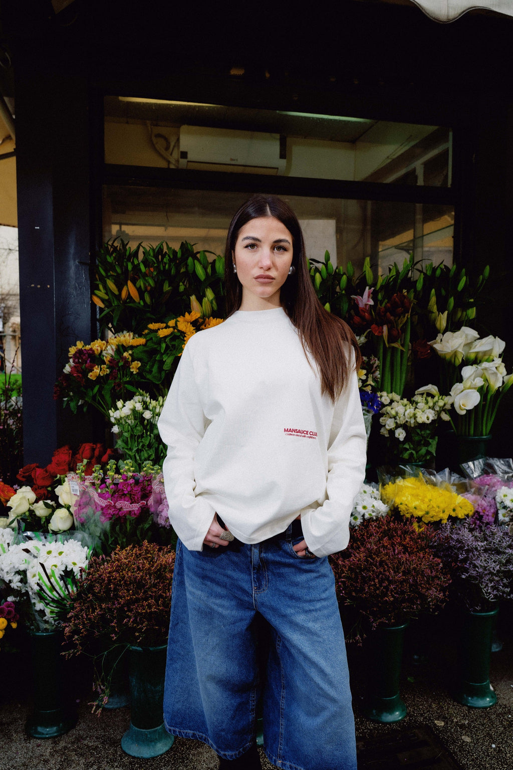 "Mansauce In Love" - White Longsleeve