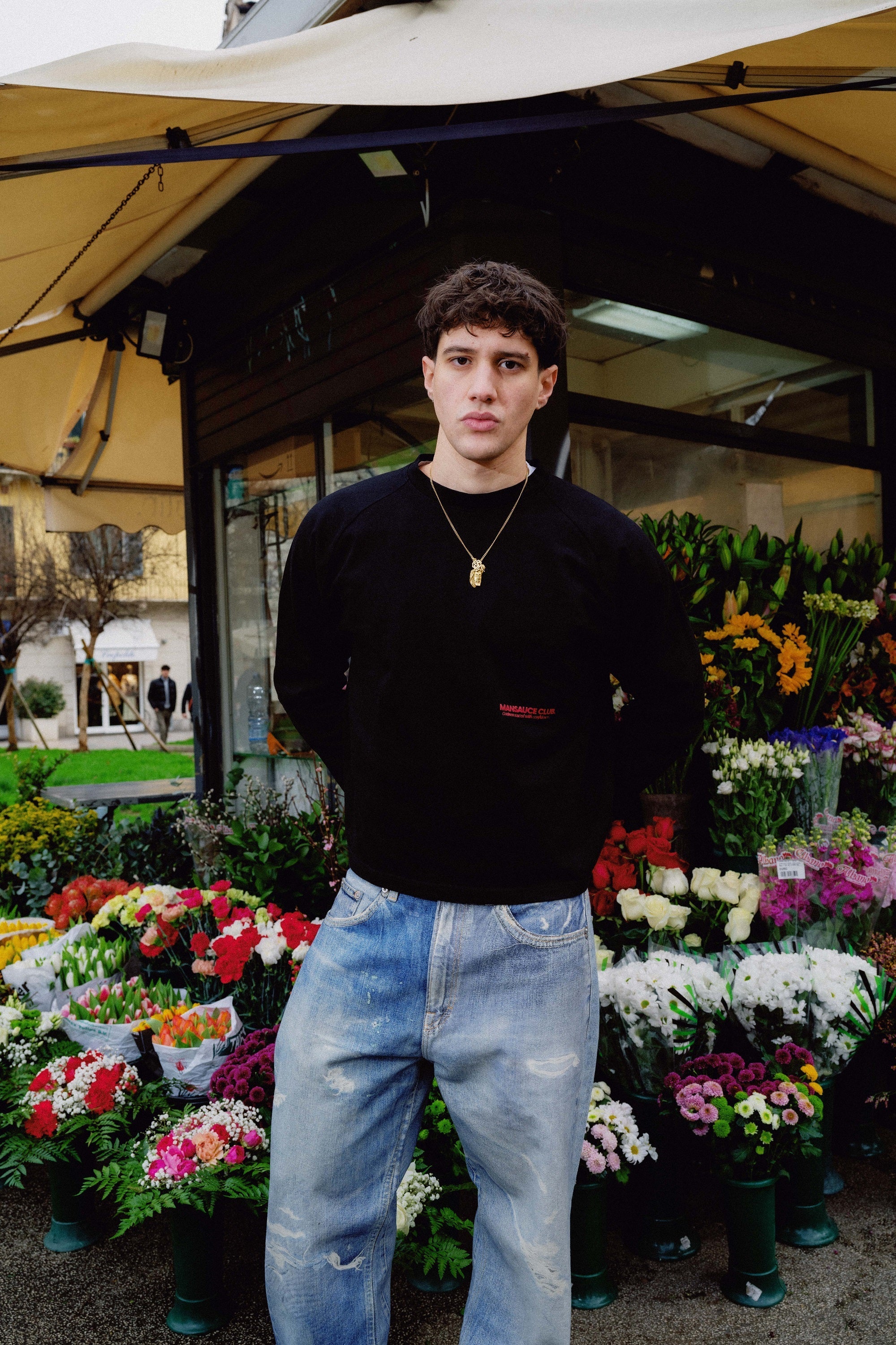 "Mansauce In Love" - Black Longsleeve