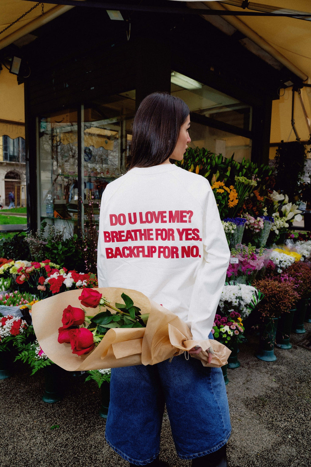 "Mansauce In Love" - White Longsleeve