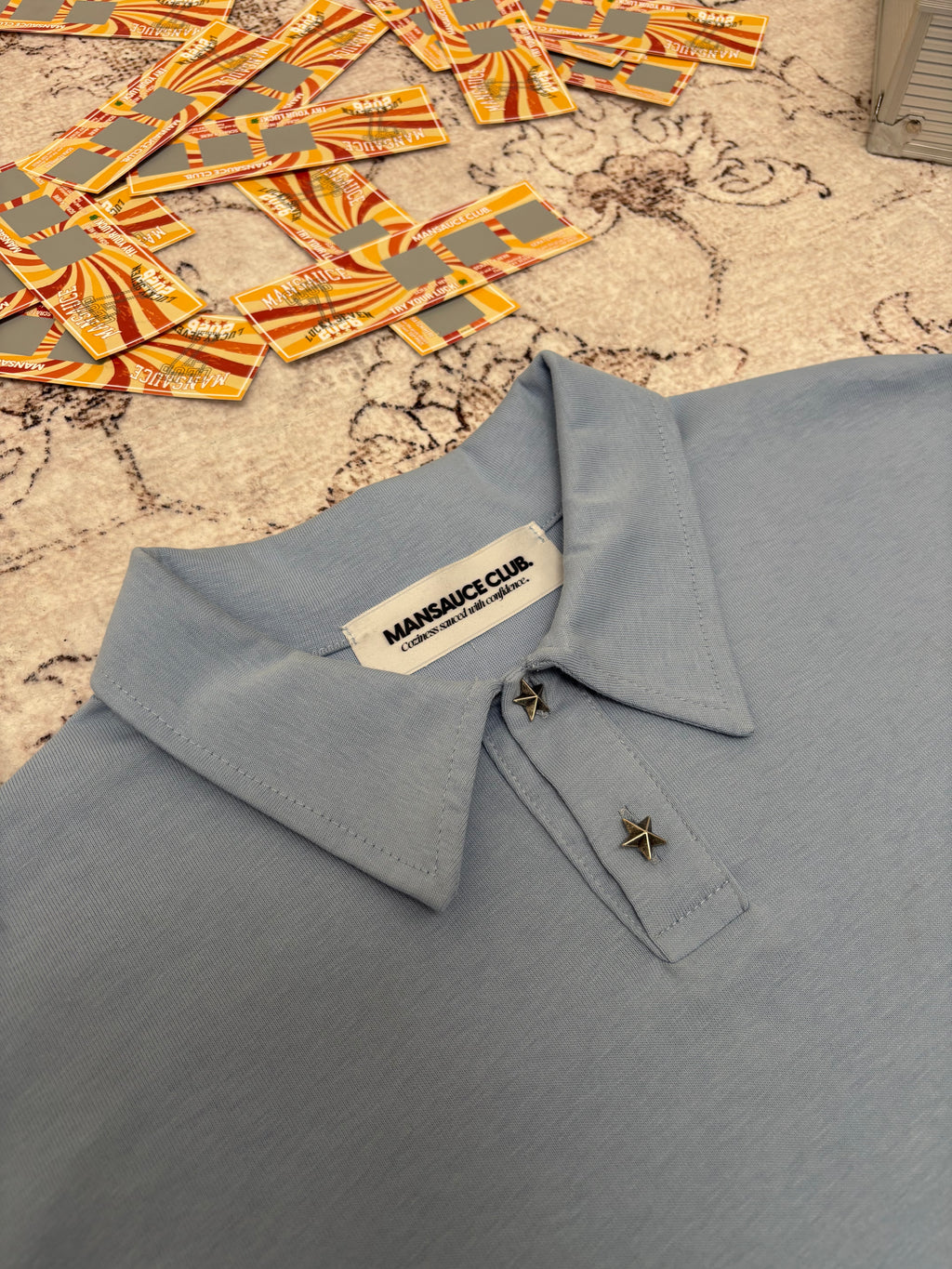 Polo Double Sleeve - Baby Blue