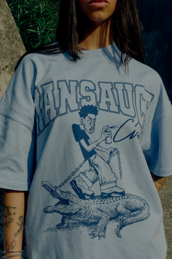 Croco Tee - Baby Blue