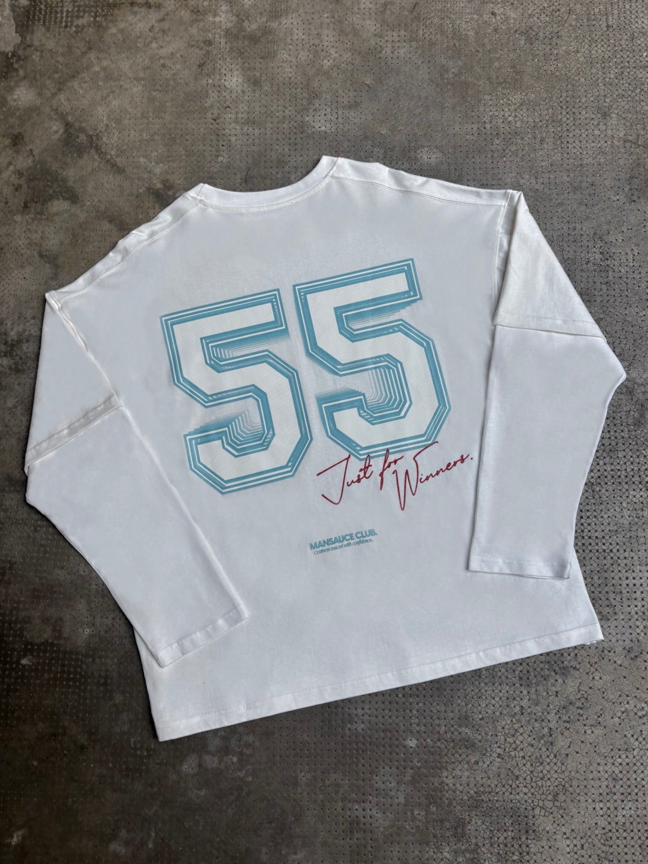 "55" Double Tee - Double White
