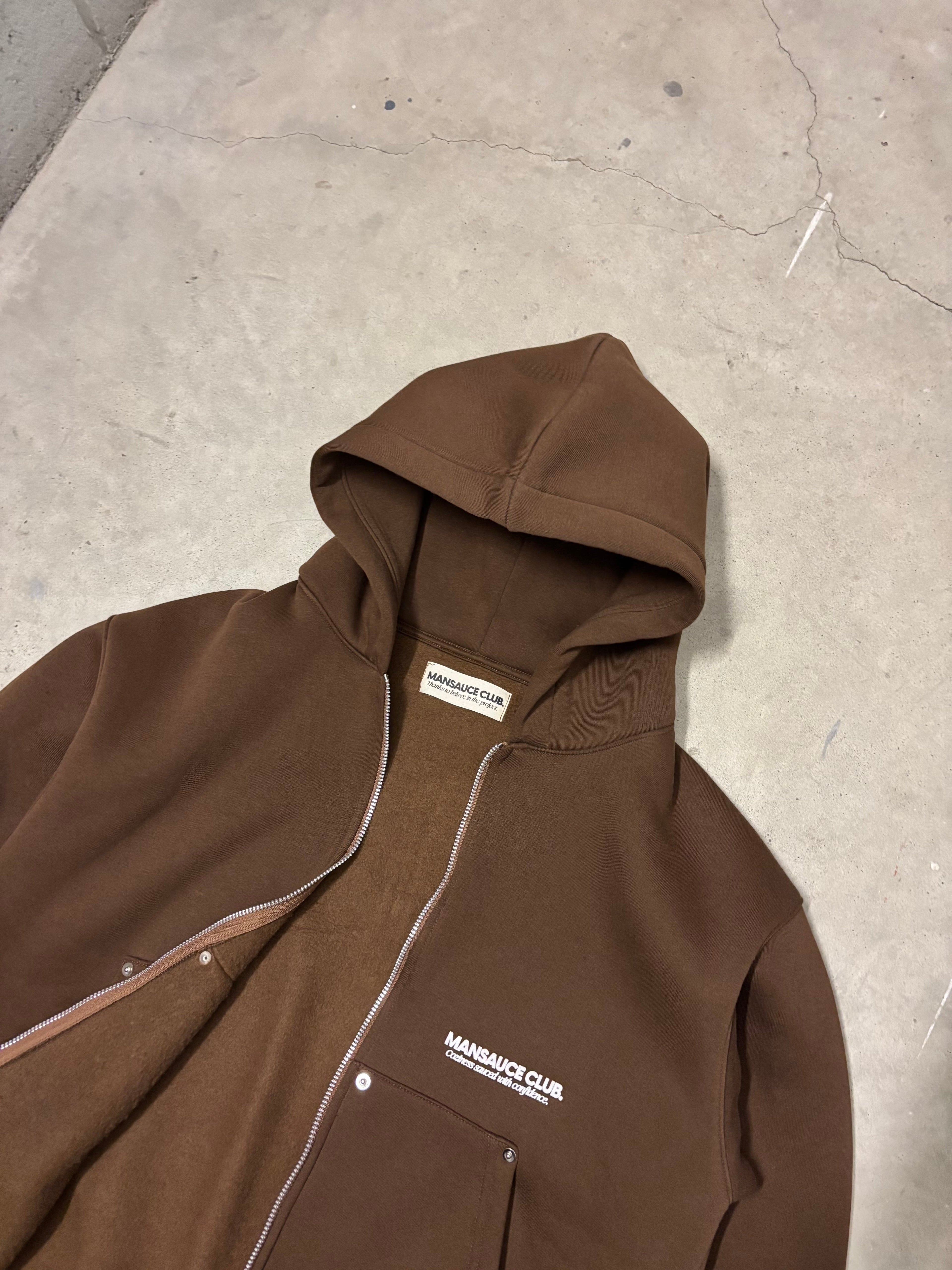 "The Cozy Set" Zip Hoodie - Brown