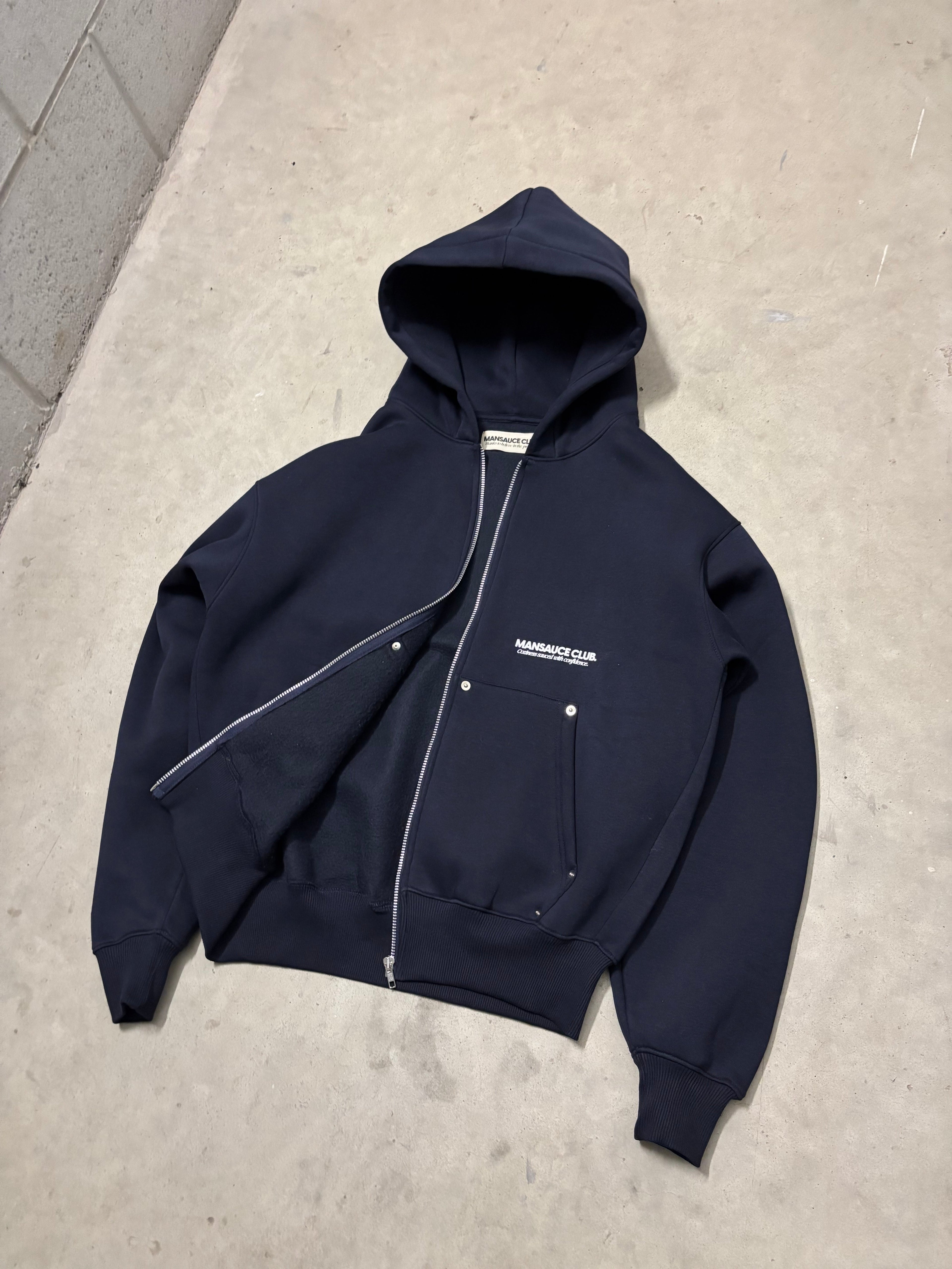"The Cozy Set" Zip Hoodie - Blue Navy