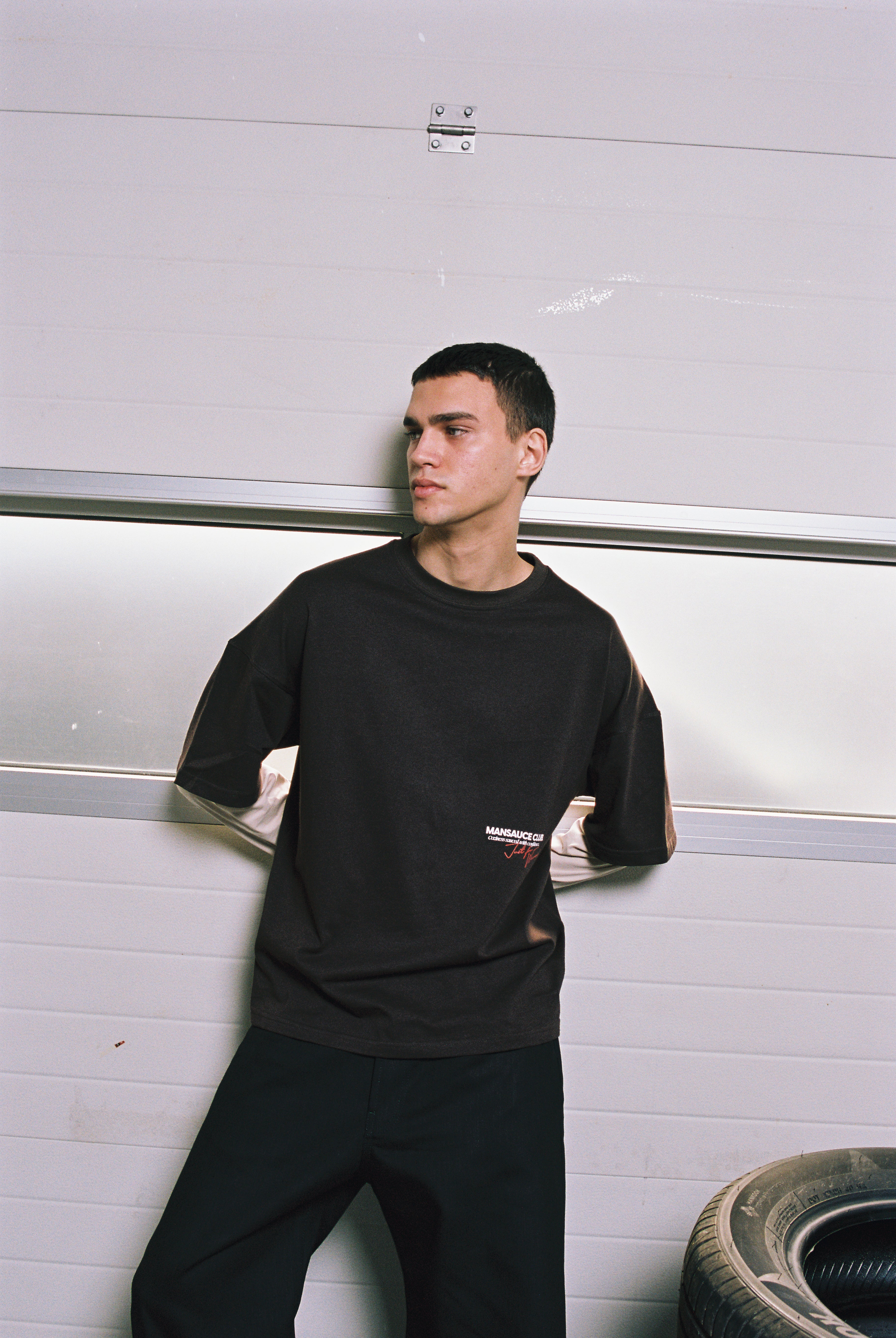 "77" Double Tee - Mocha Brown