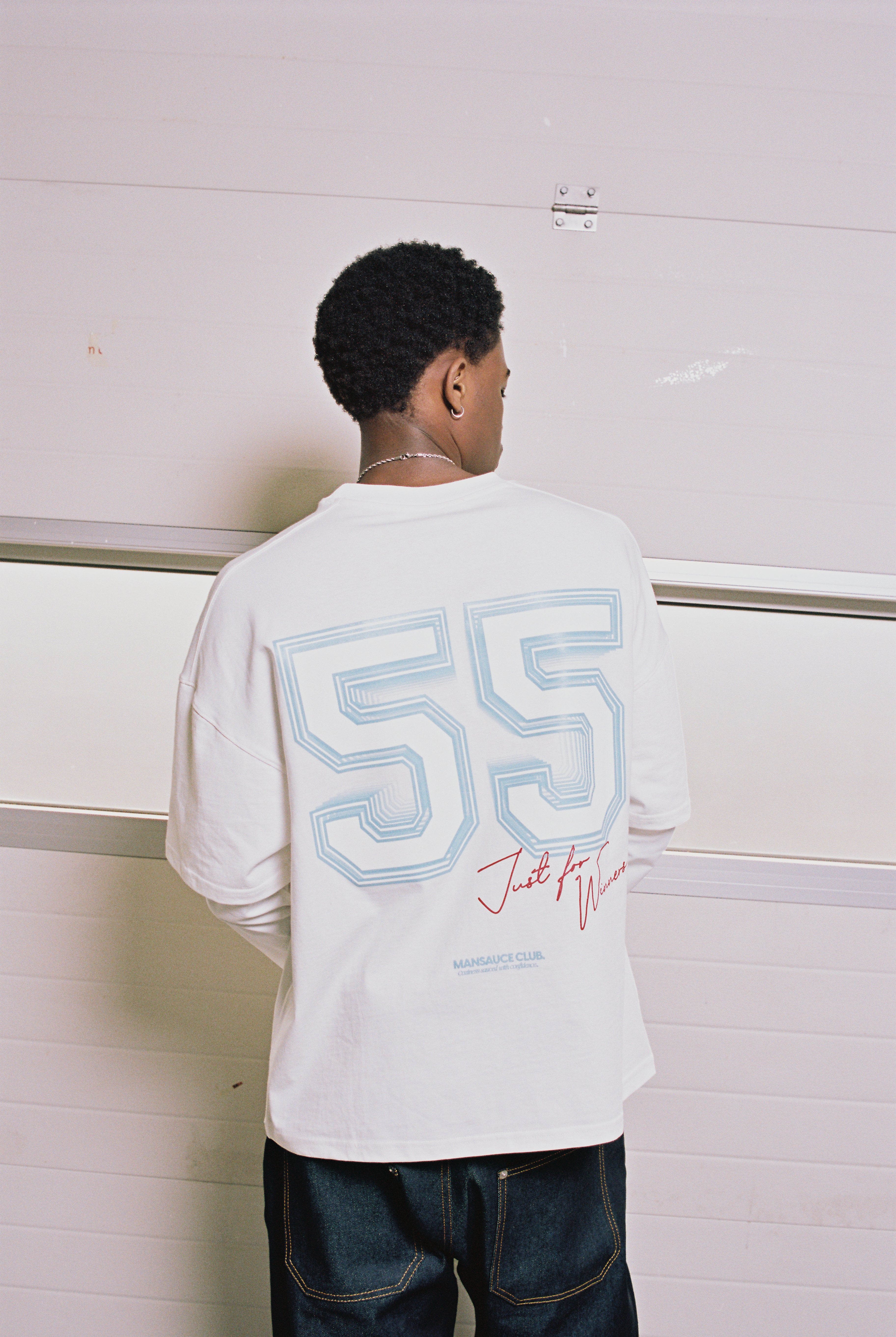 "55" Double Tee - Double White