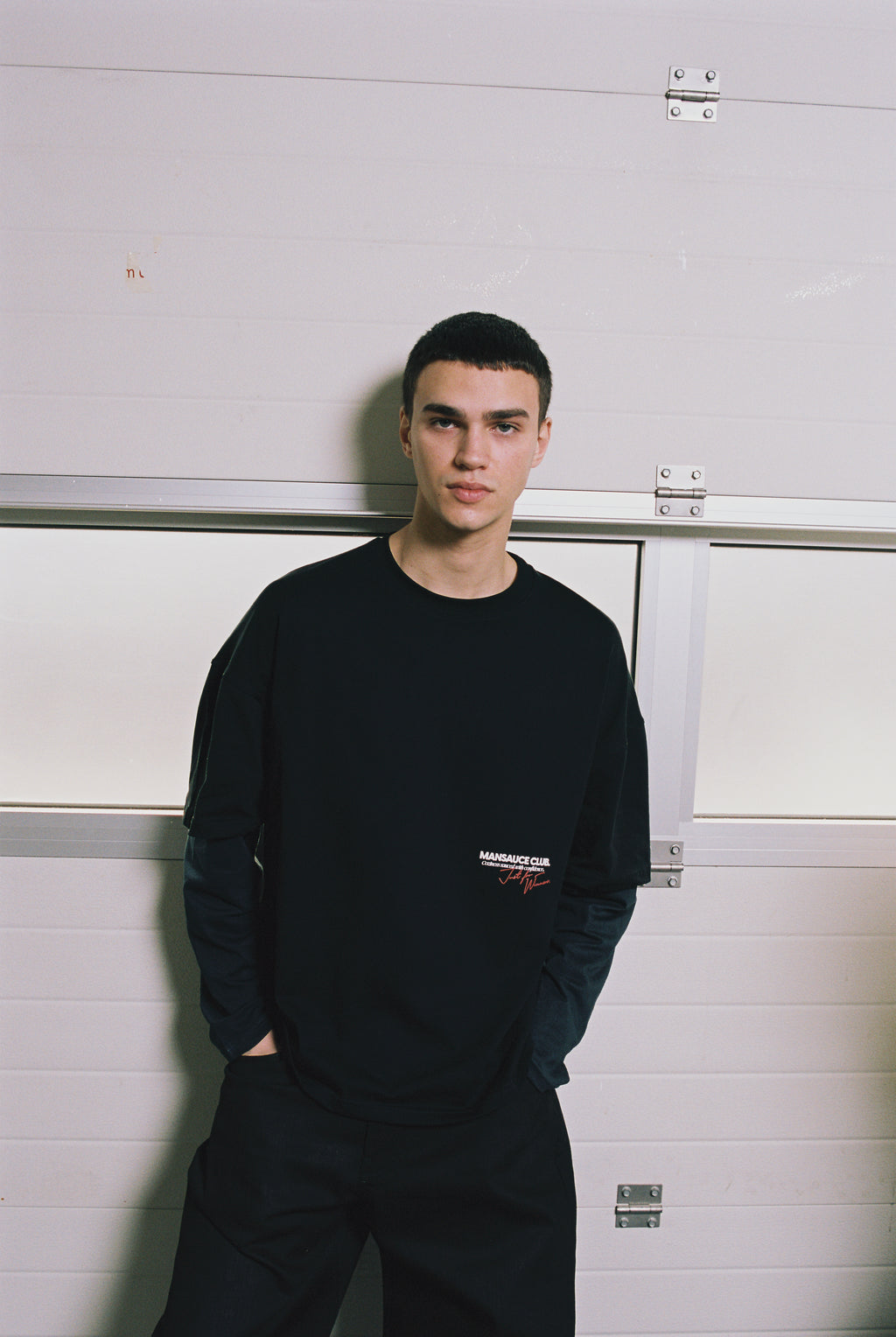 "99" Double Tee - Black Grey