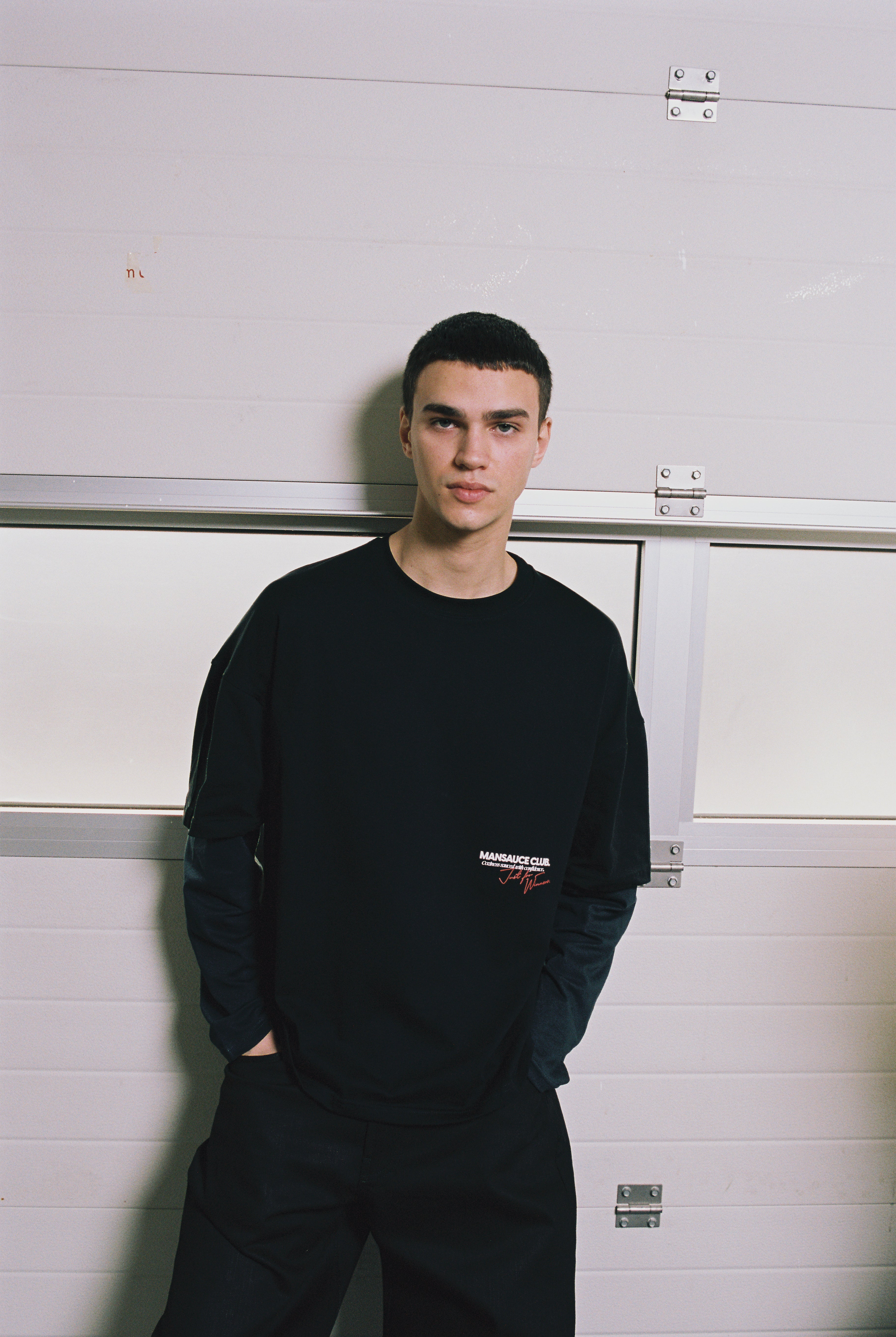 "99" Double Tee - Black Grey