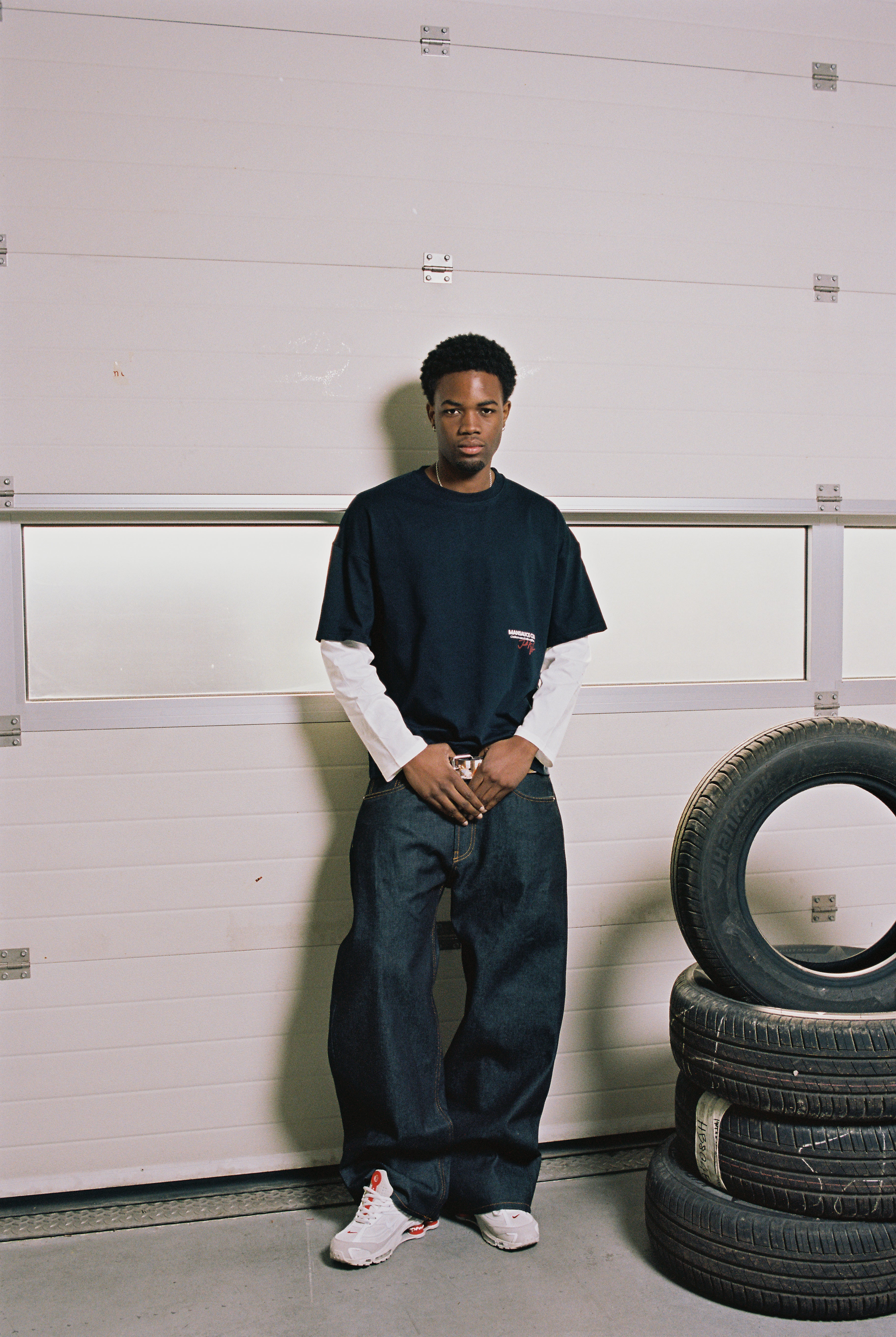 "88" Double Tee - Navy Blue