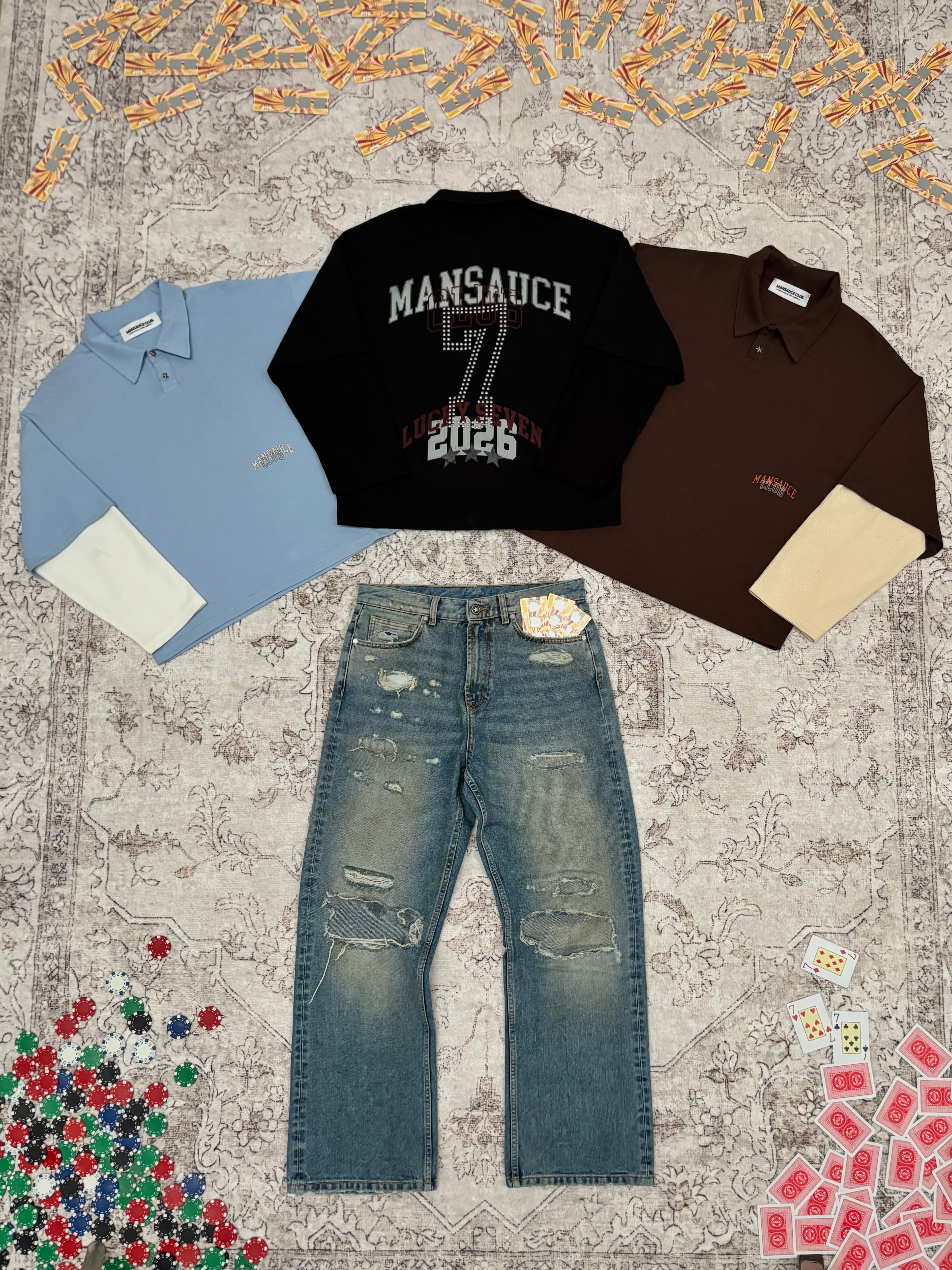 Distressed Denim - Light Wash