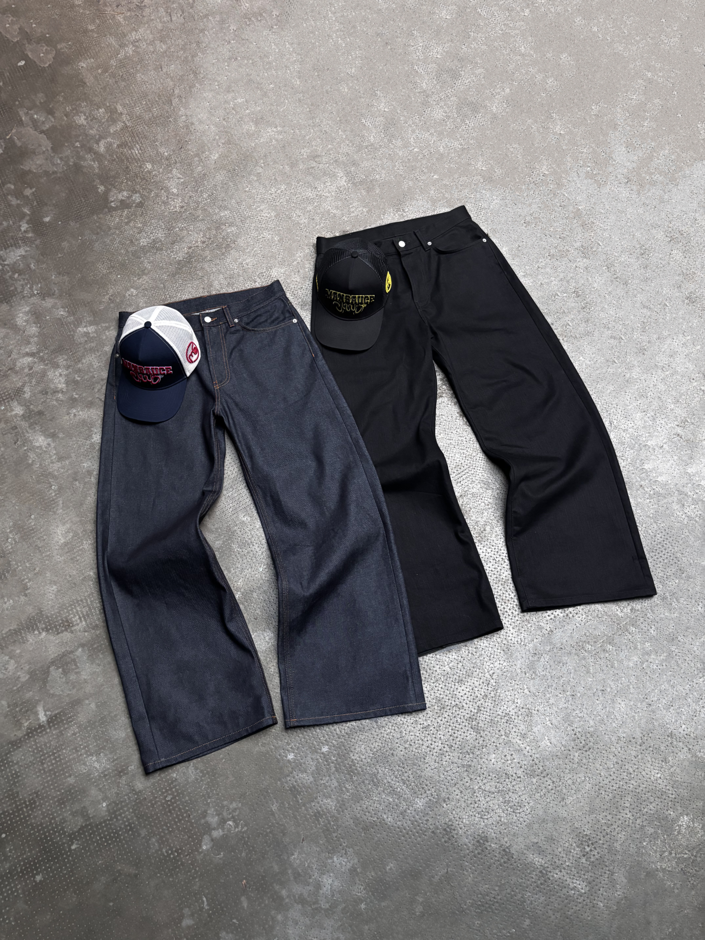 Bootcut Raw Denim - Jet Black