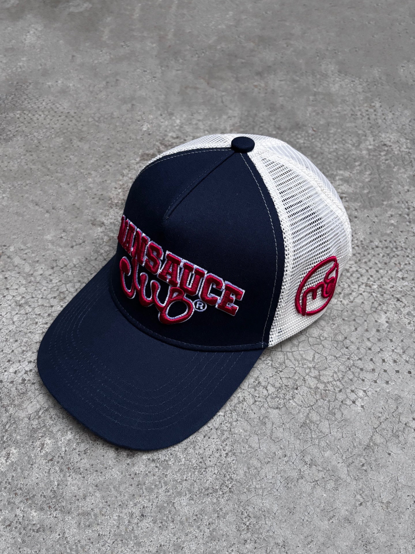 3D Embroidery Trucker - Navy Blue