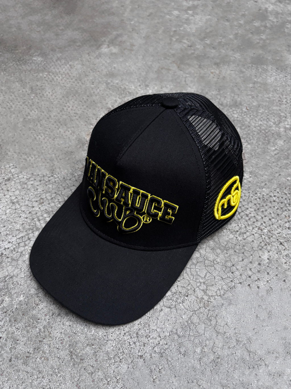 3D Embroidery Trucker - Jet Black
