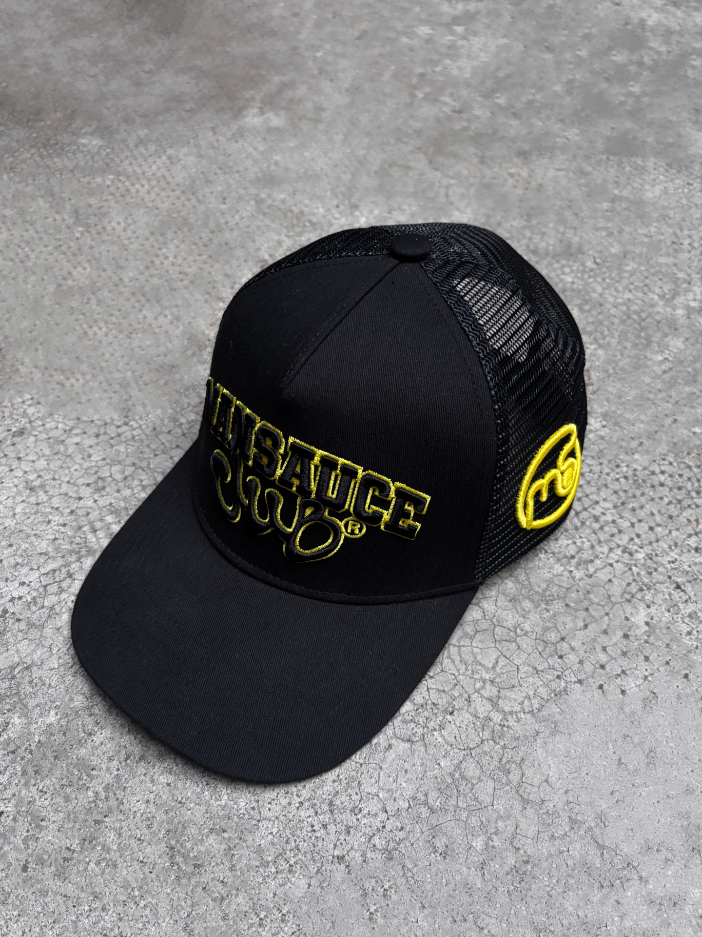 3D Embroidery Trucker - Jet Black
