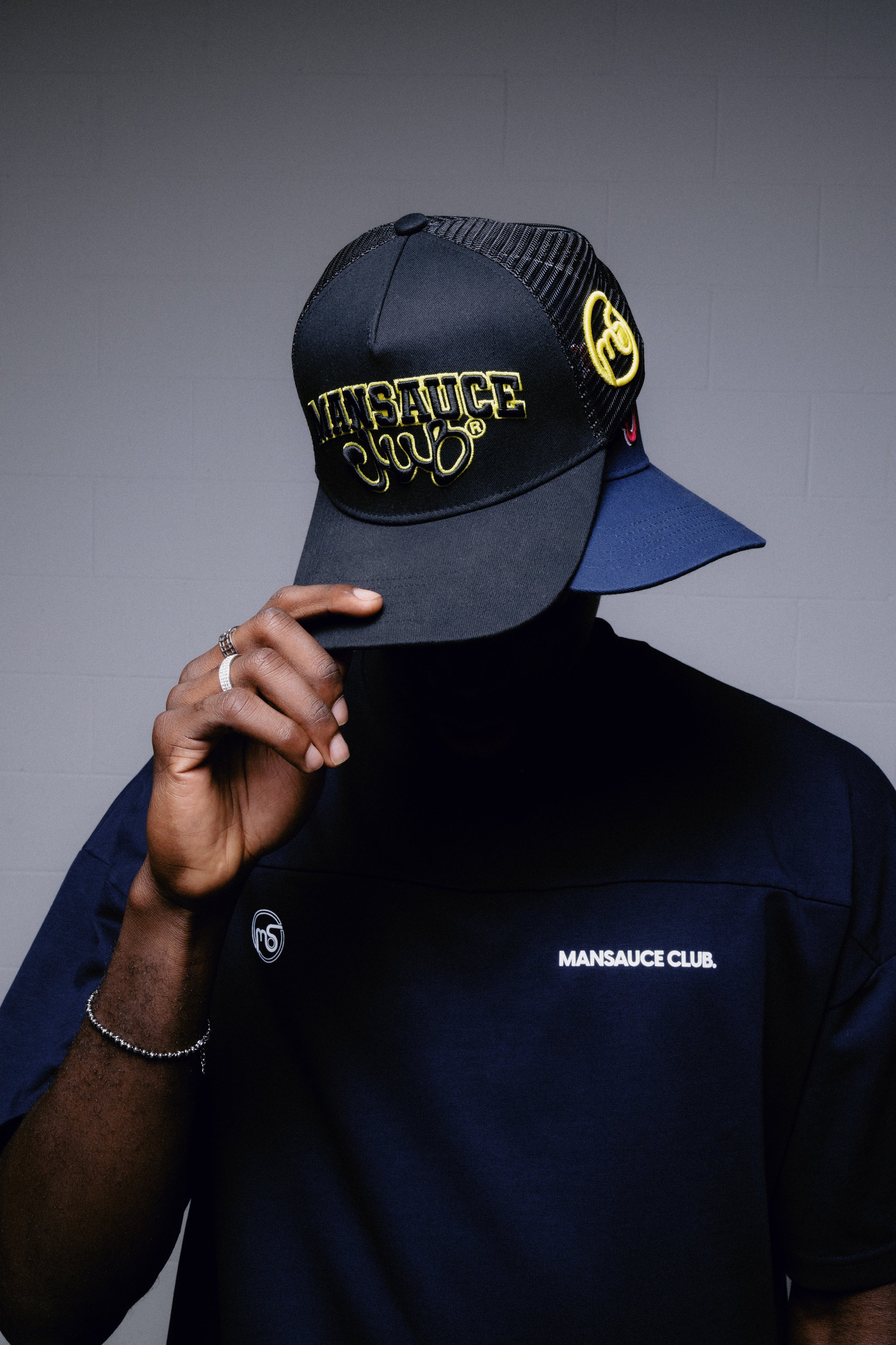 3D Embroidery Trucker - Jet Black