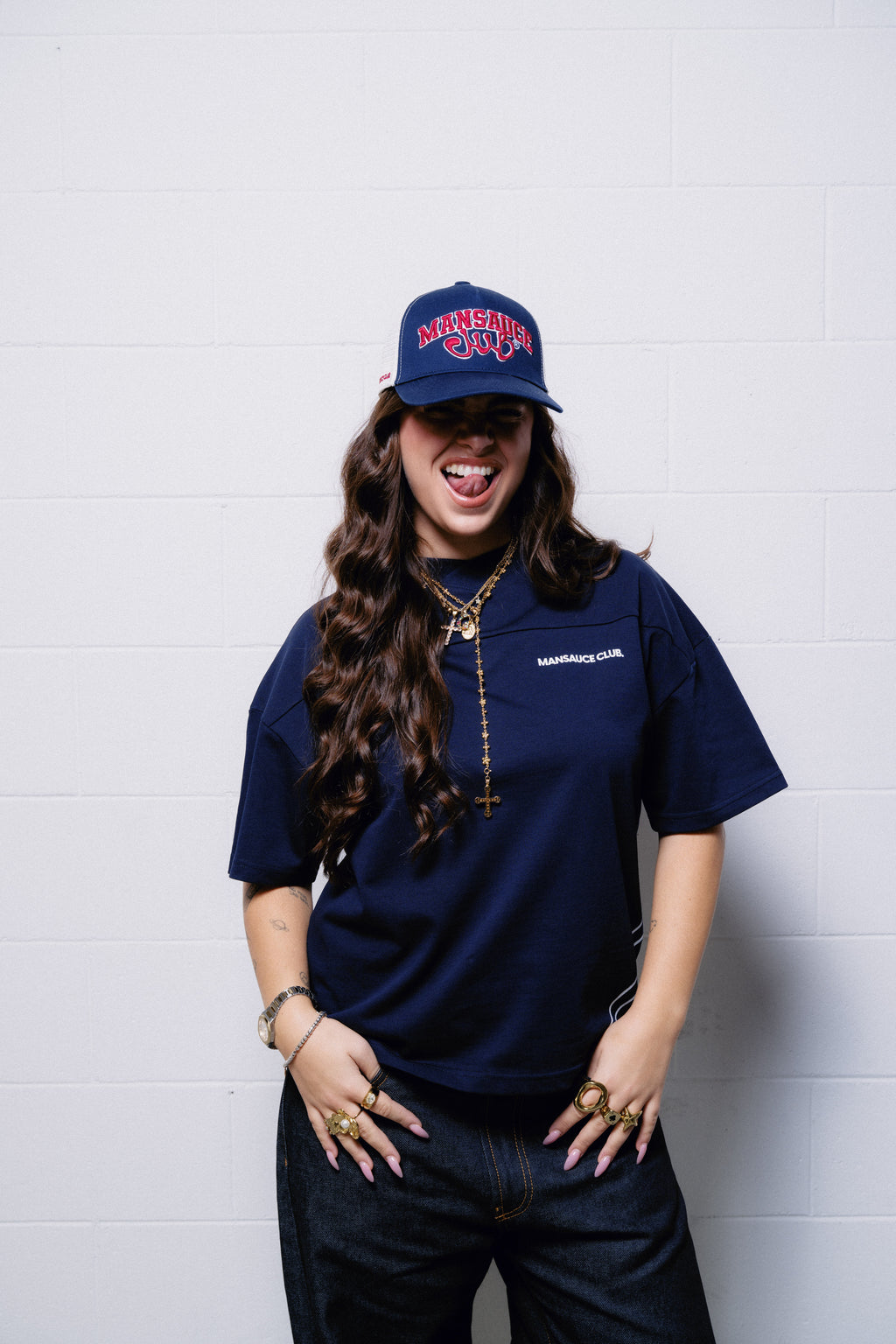 V Jersey - Navy Blue