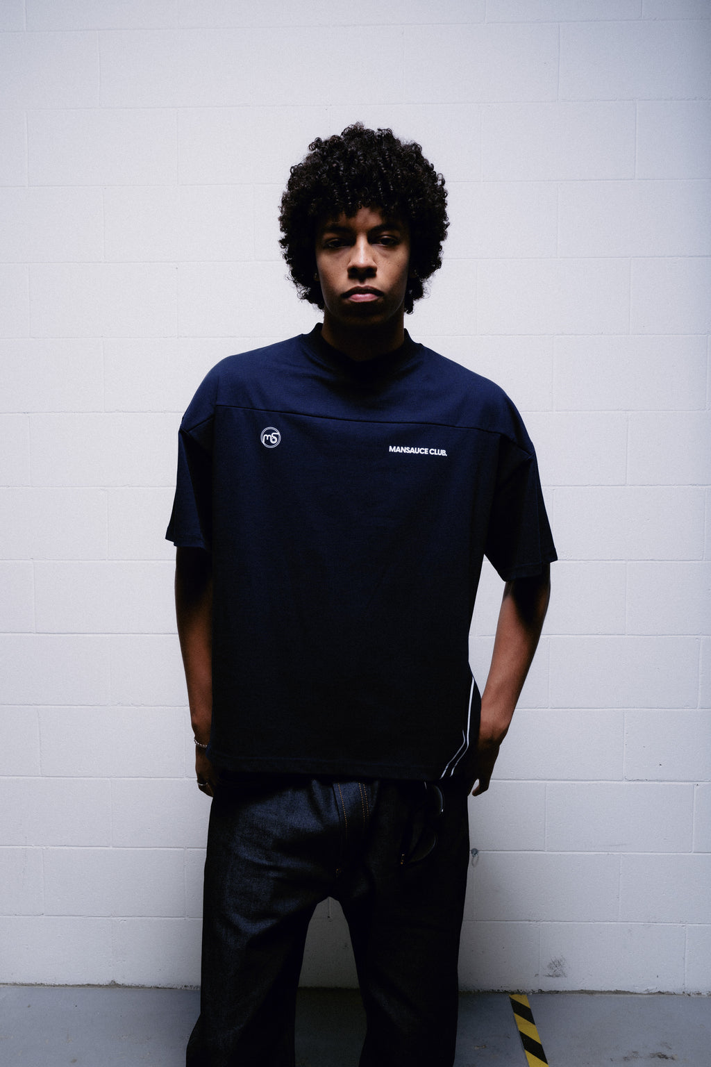 V Jersey - Navy Blue