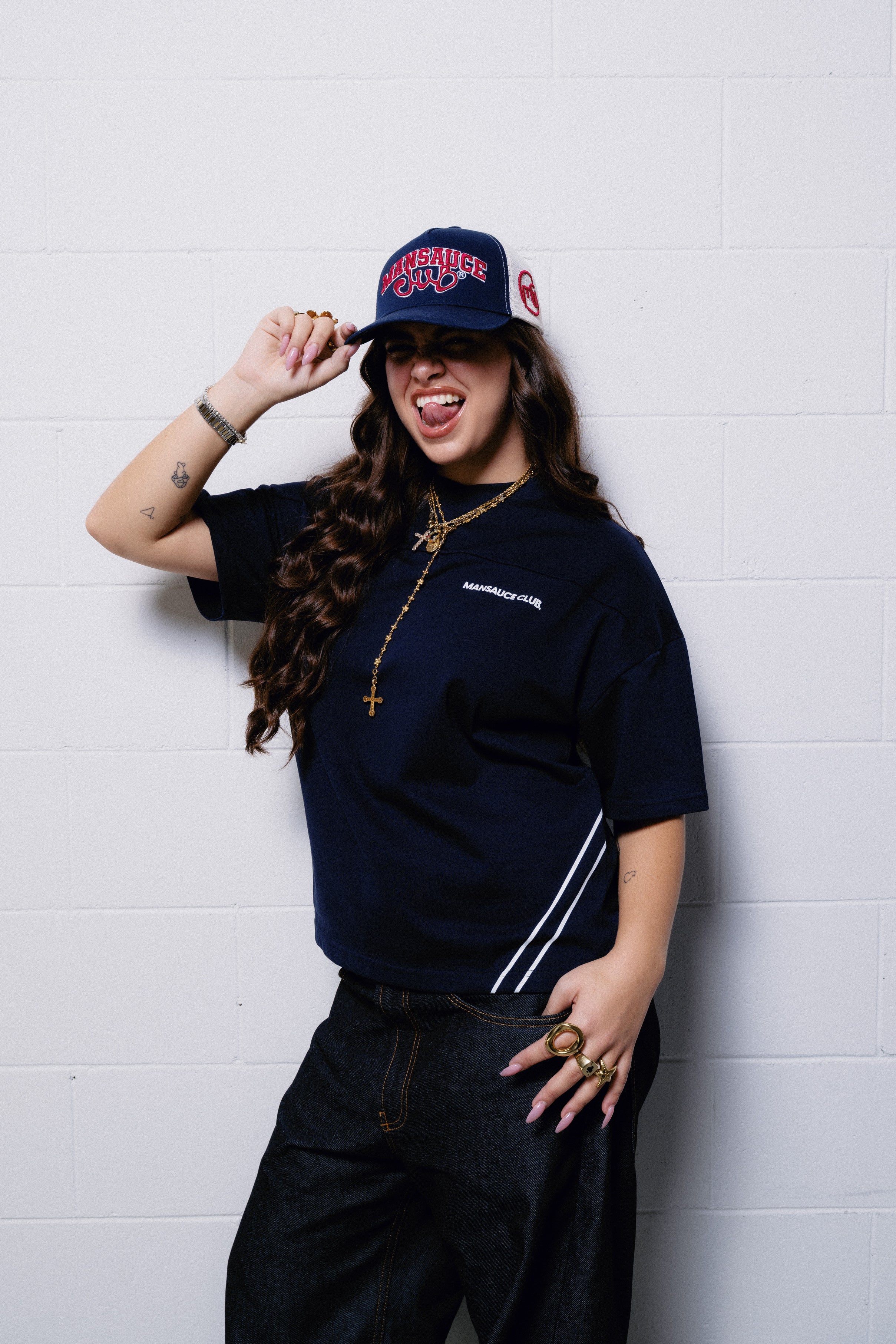 3D Embroidery Trucker - Navy Blue