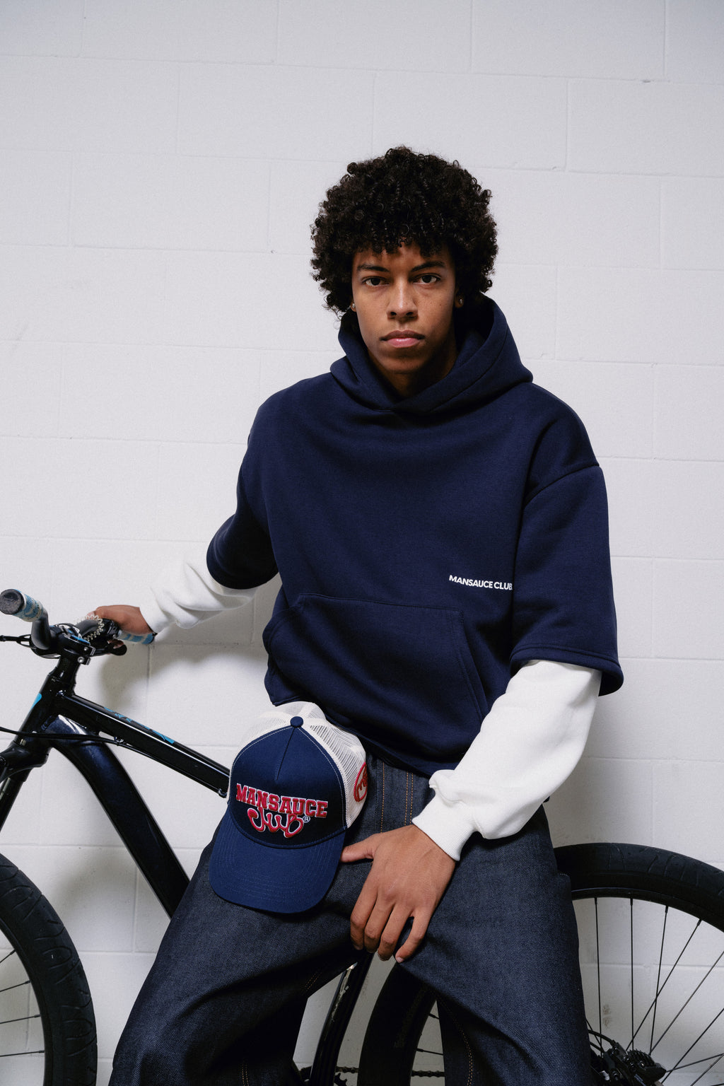 Double Hoodie - Navy Blue