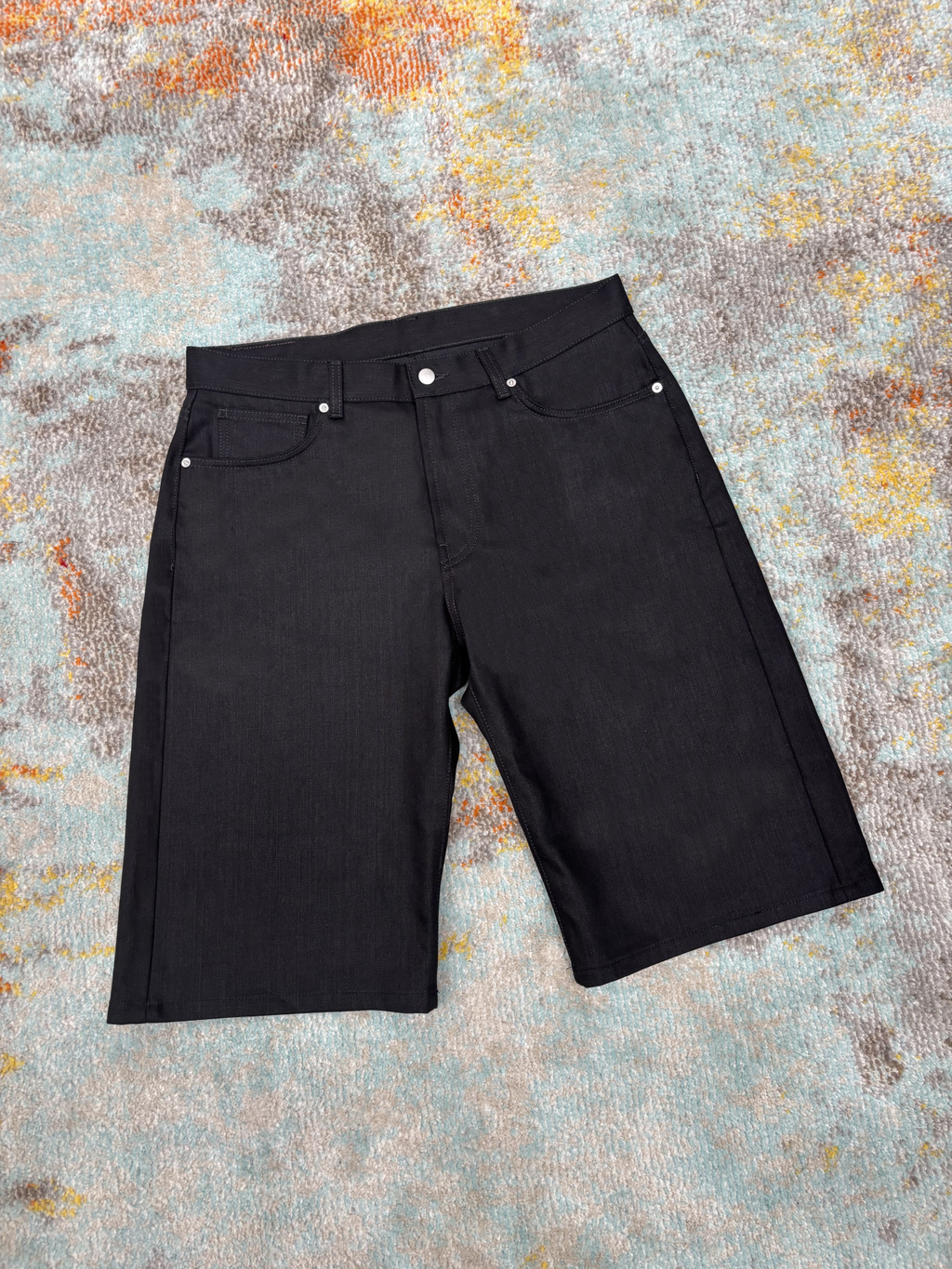 Raw Denim Jorts - Jet Black