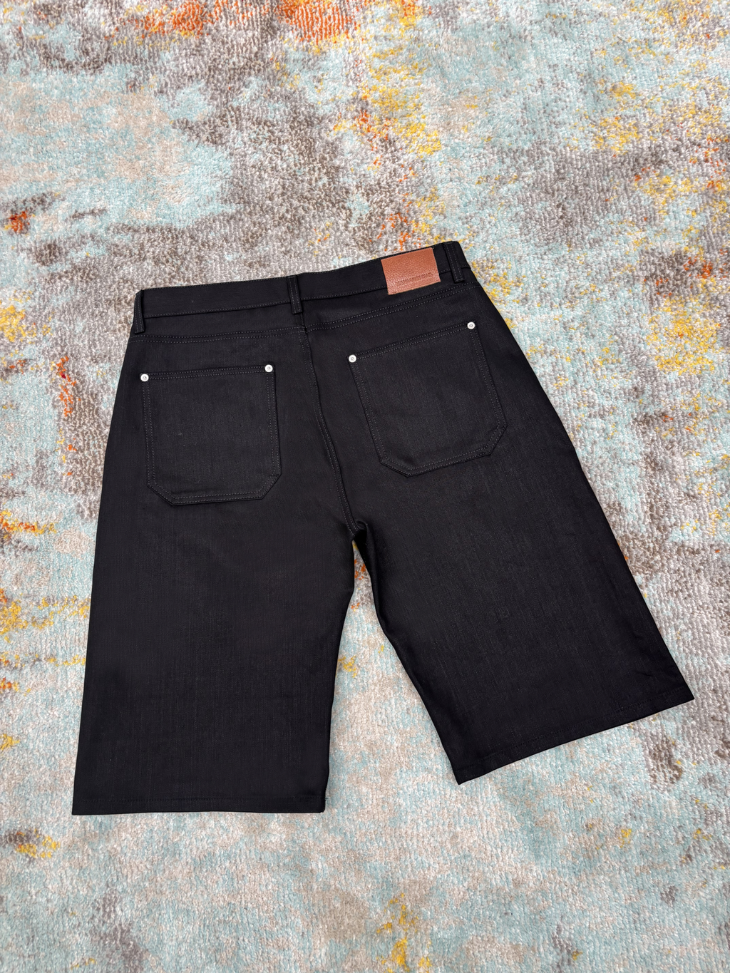 Raw Denim Jorts - Jet Black