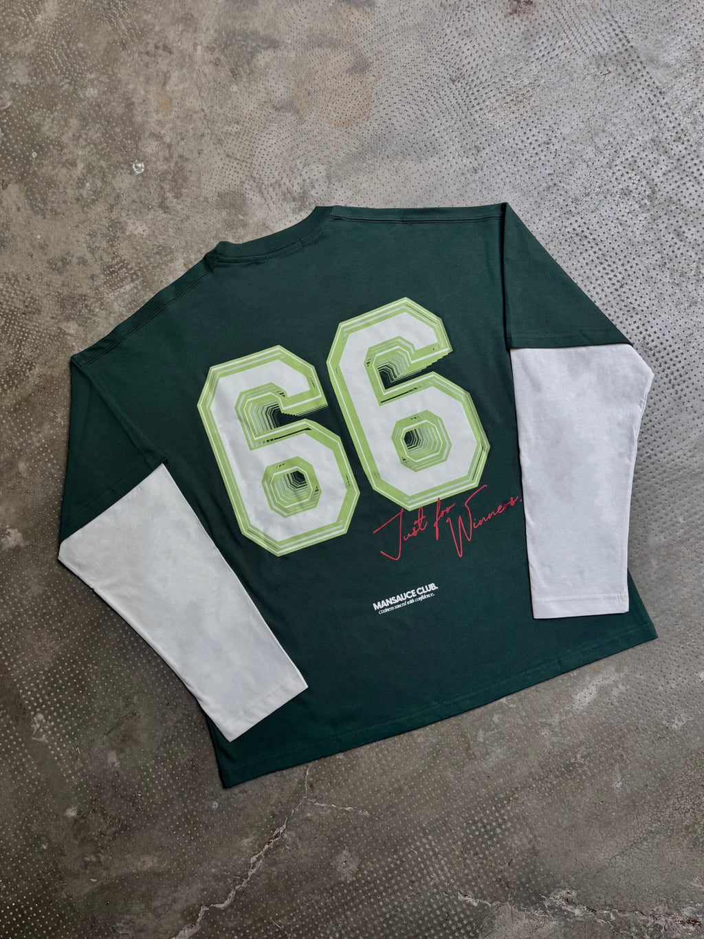 "66" Double Tee - Dark Green