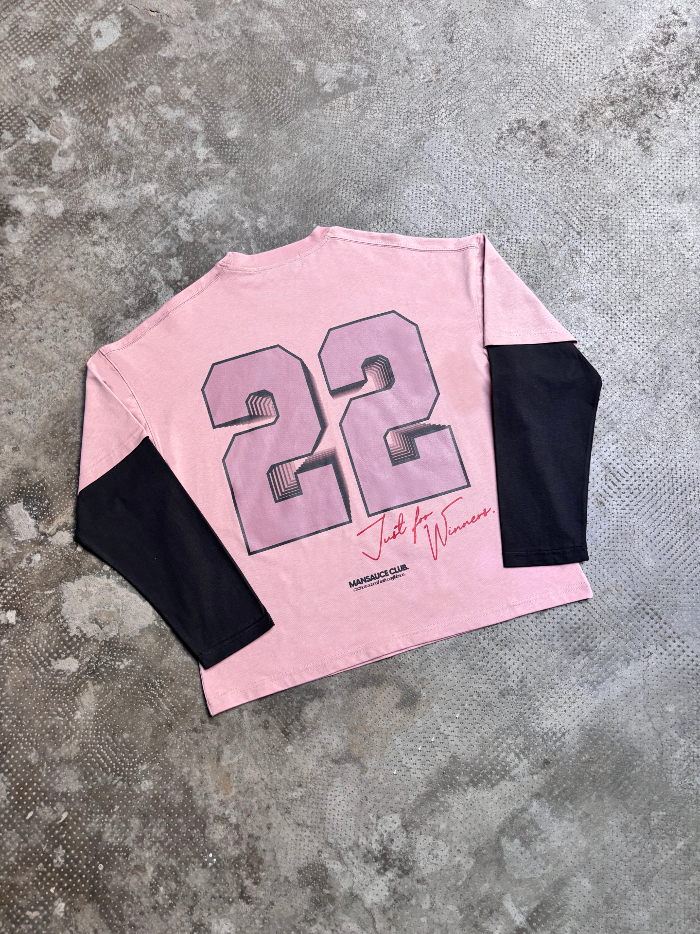 "22" Double Tee - Cotton Candy