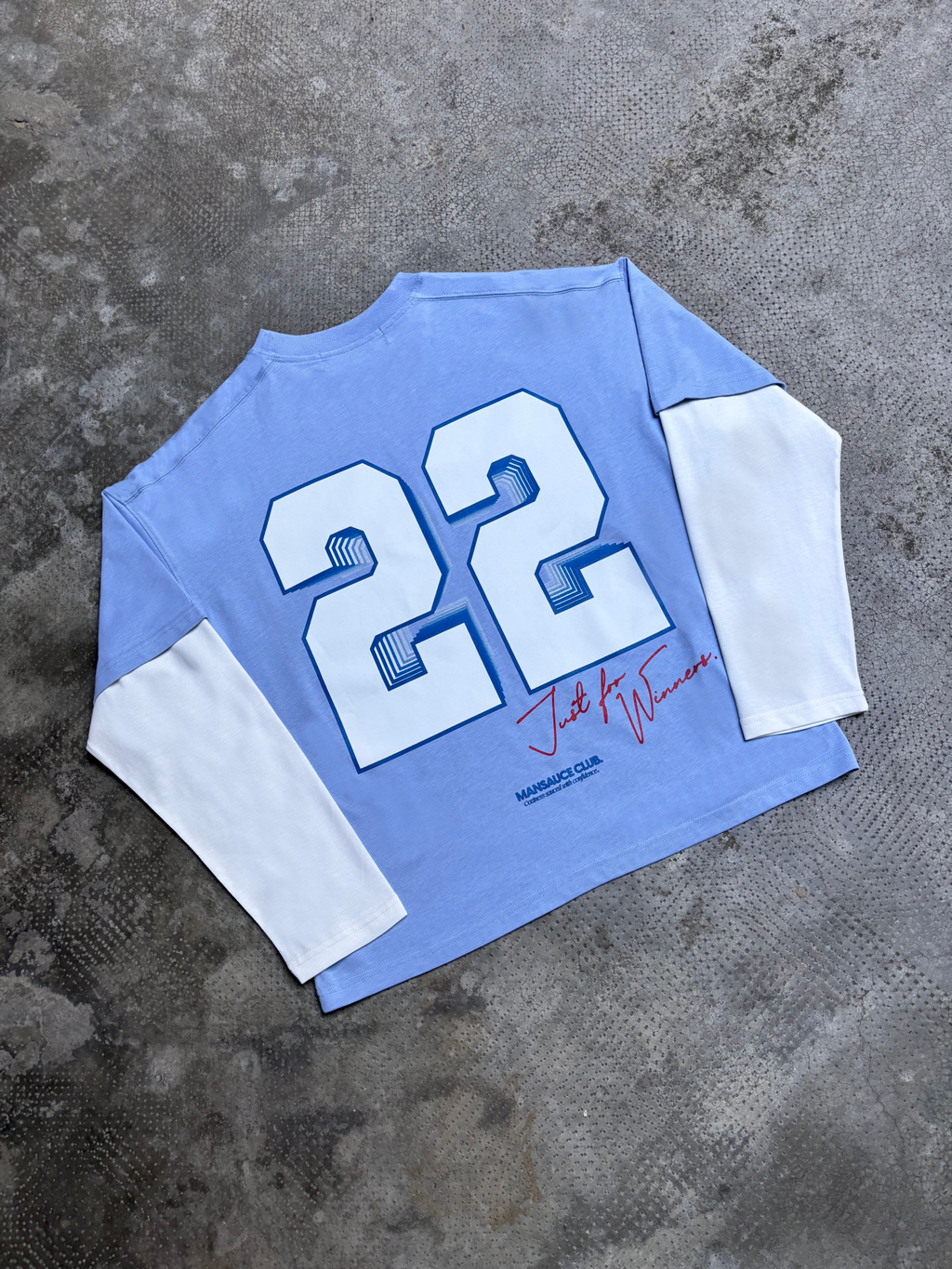 "22" Double Tee - Baby Blue