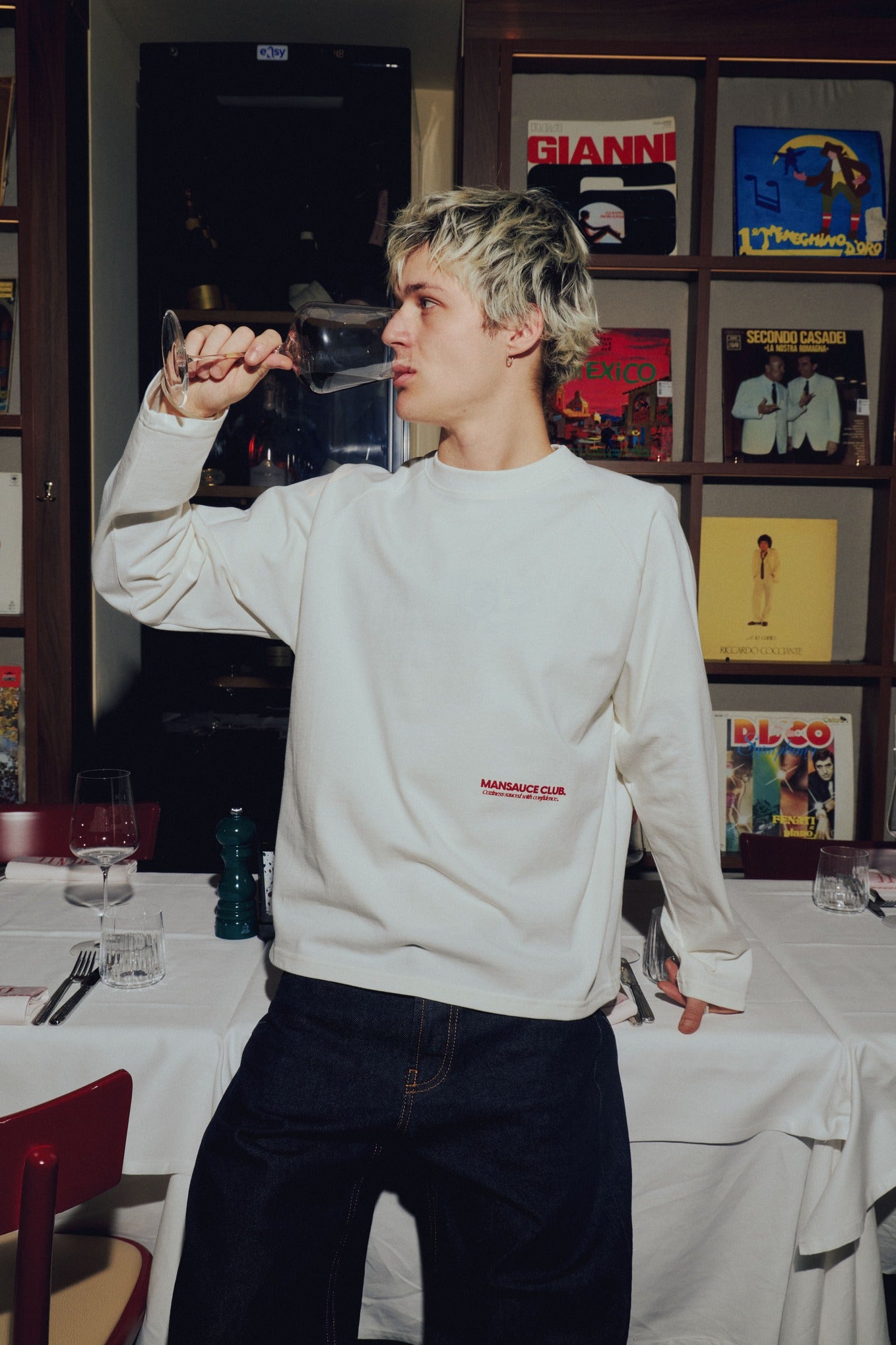 "Mansauce In Love" - White Longsleeve