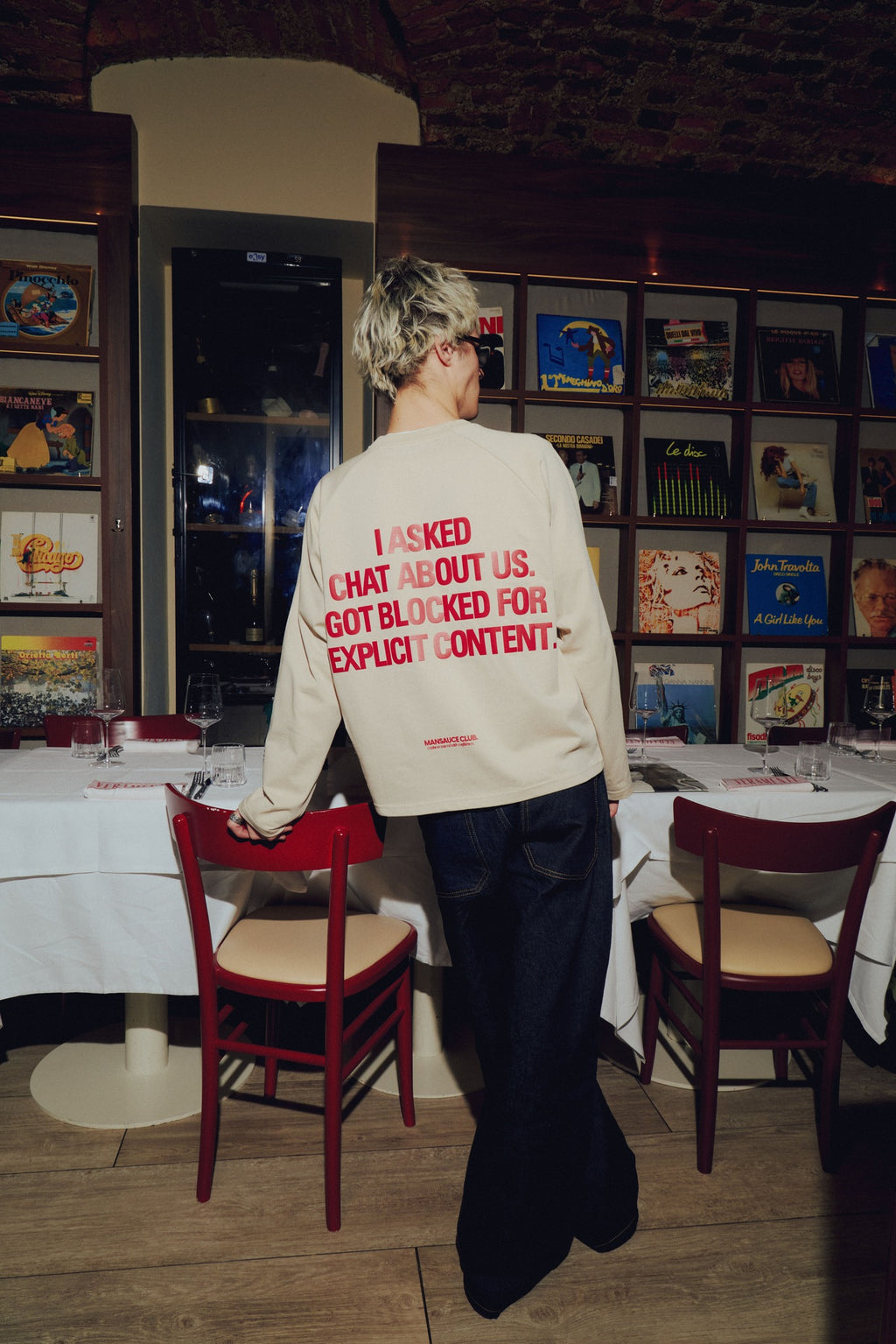 "Mansauce In Love" - Ivory Longsleeve