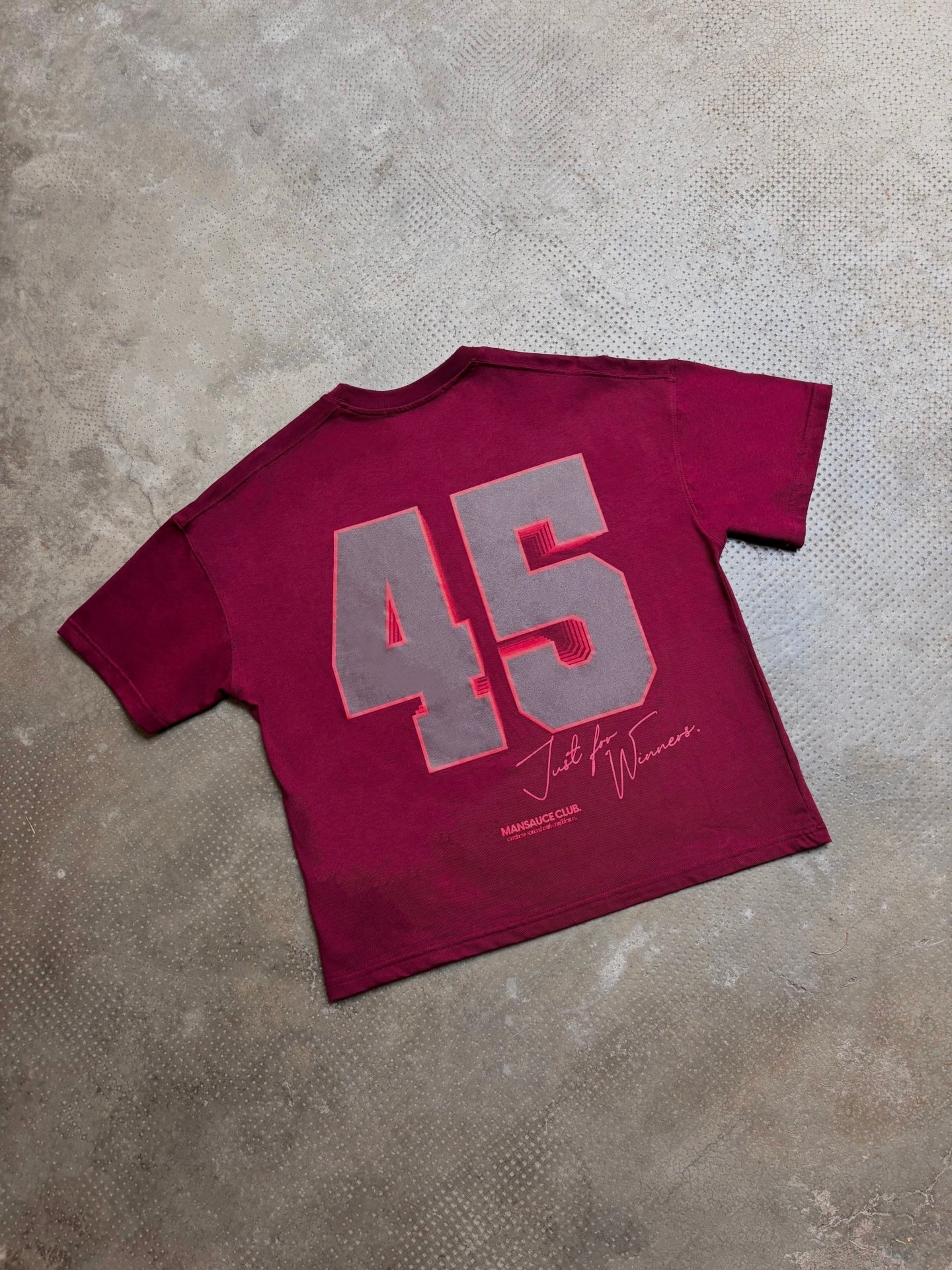 "45" T-Shirt - Bordeaux