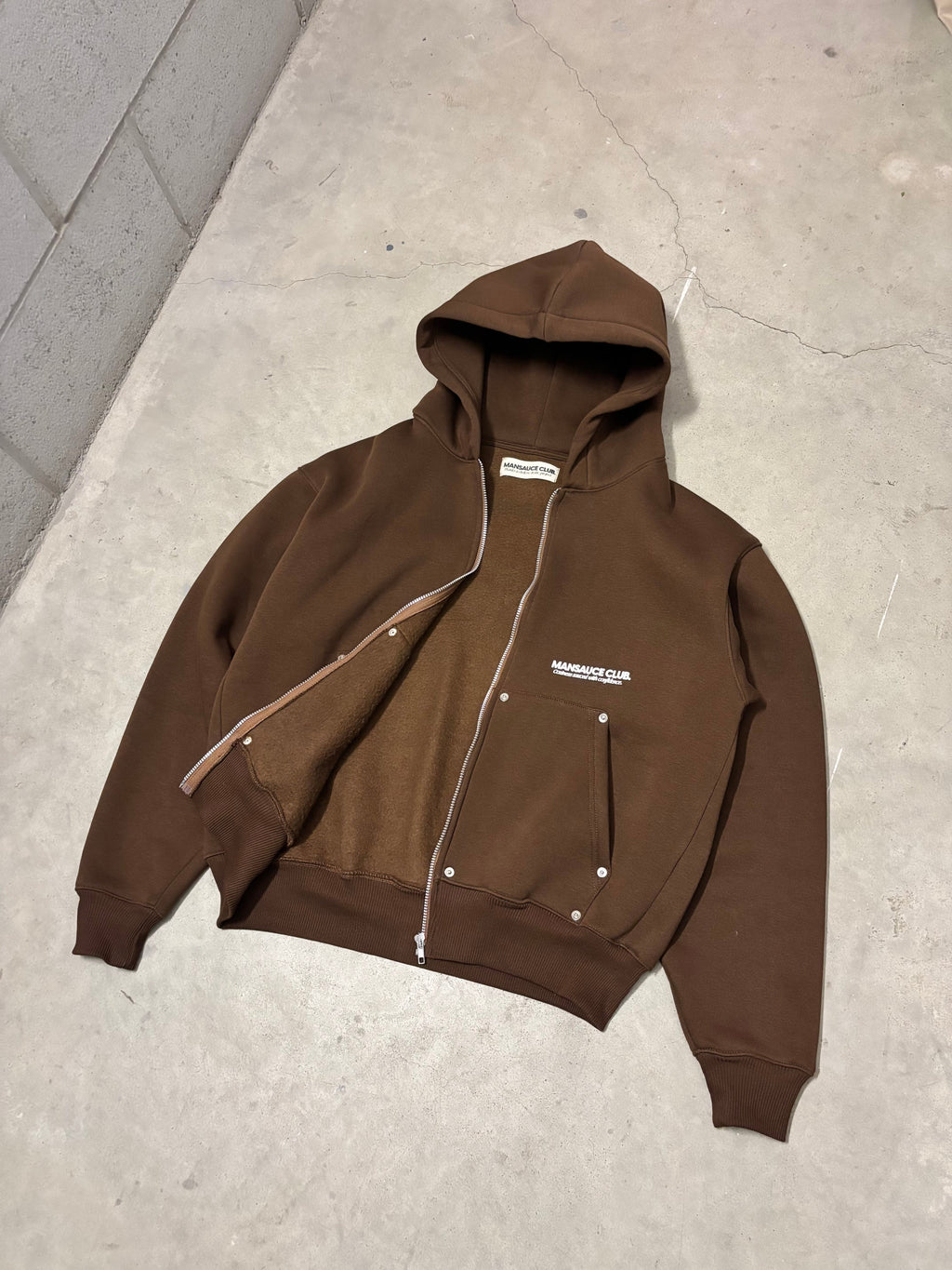 "The Cozy Set" Zip Hoodie - Brown