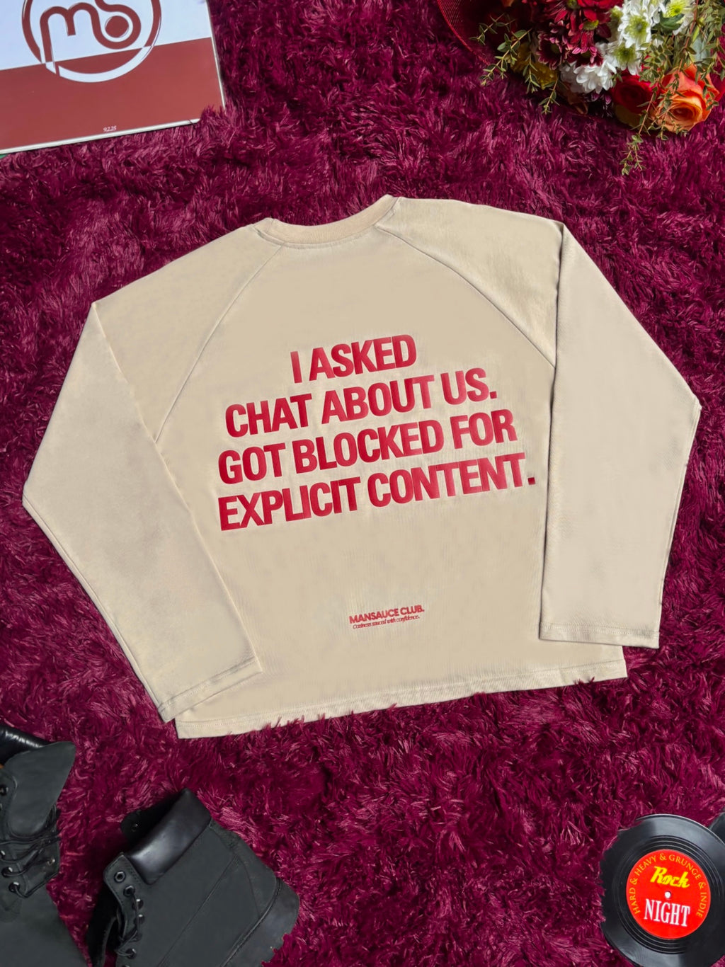 "Mansauce In Love" - Ivory Longsleeve