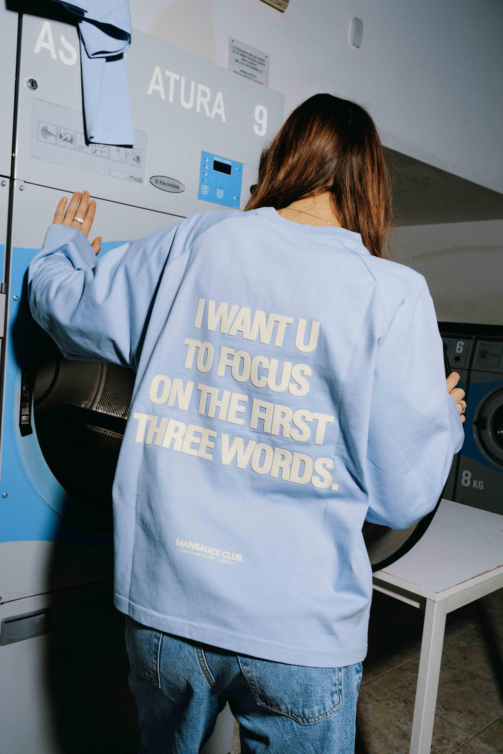 "Mansauce In Love" - Baby Blue Longsleeve