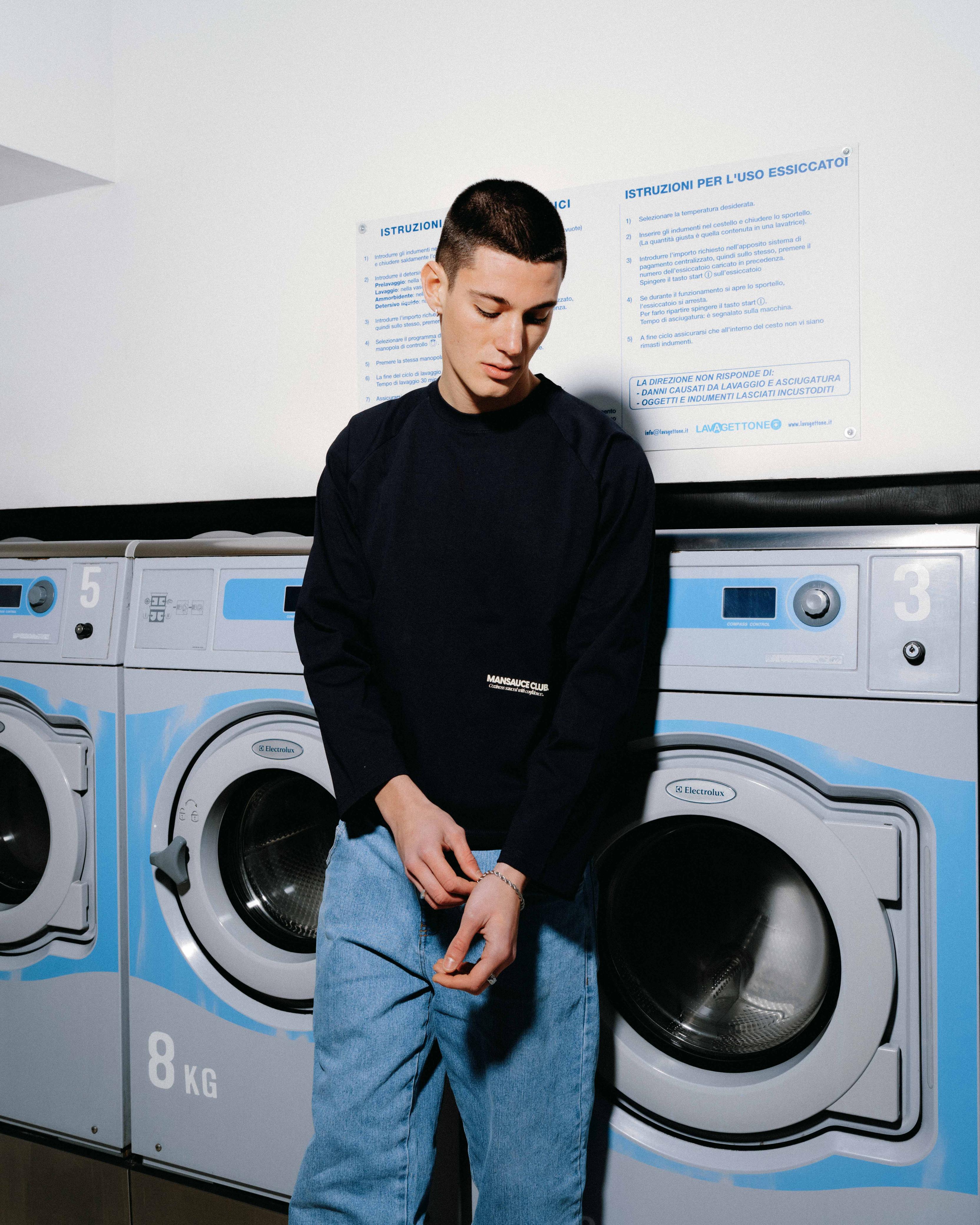 "Mansauce In Love" - Navy Blue Longsleeve