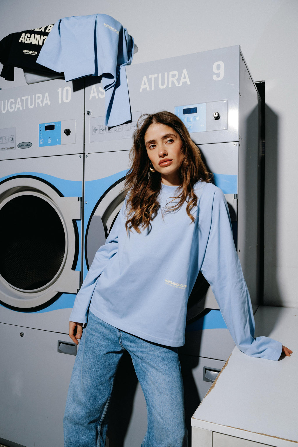 "Mansauce In Love" - Baby Blue Longsleeve