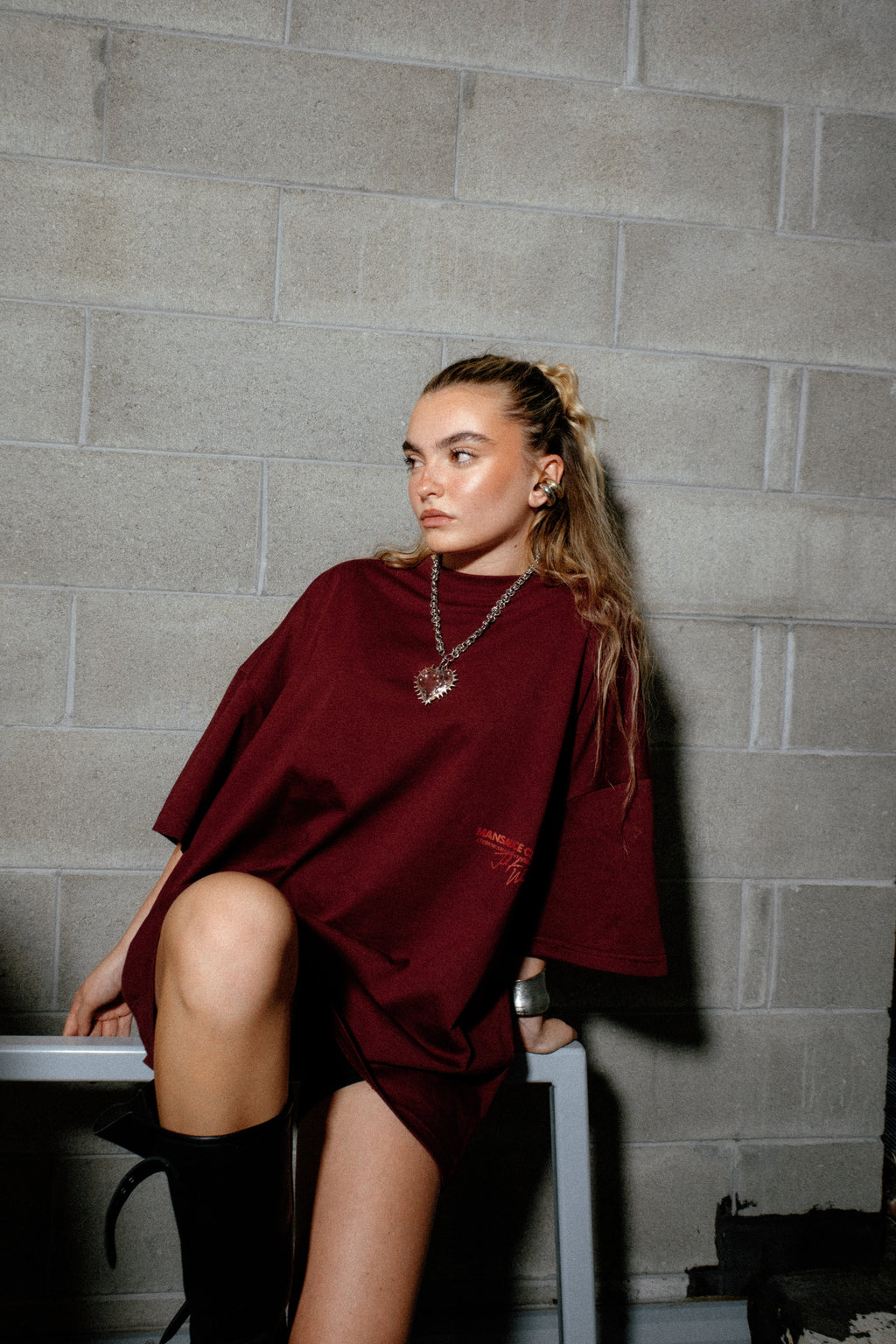"45" T-Shirt - Bordeaux