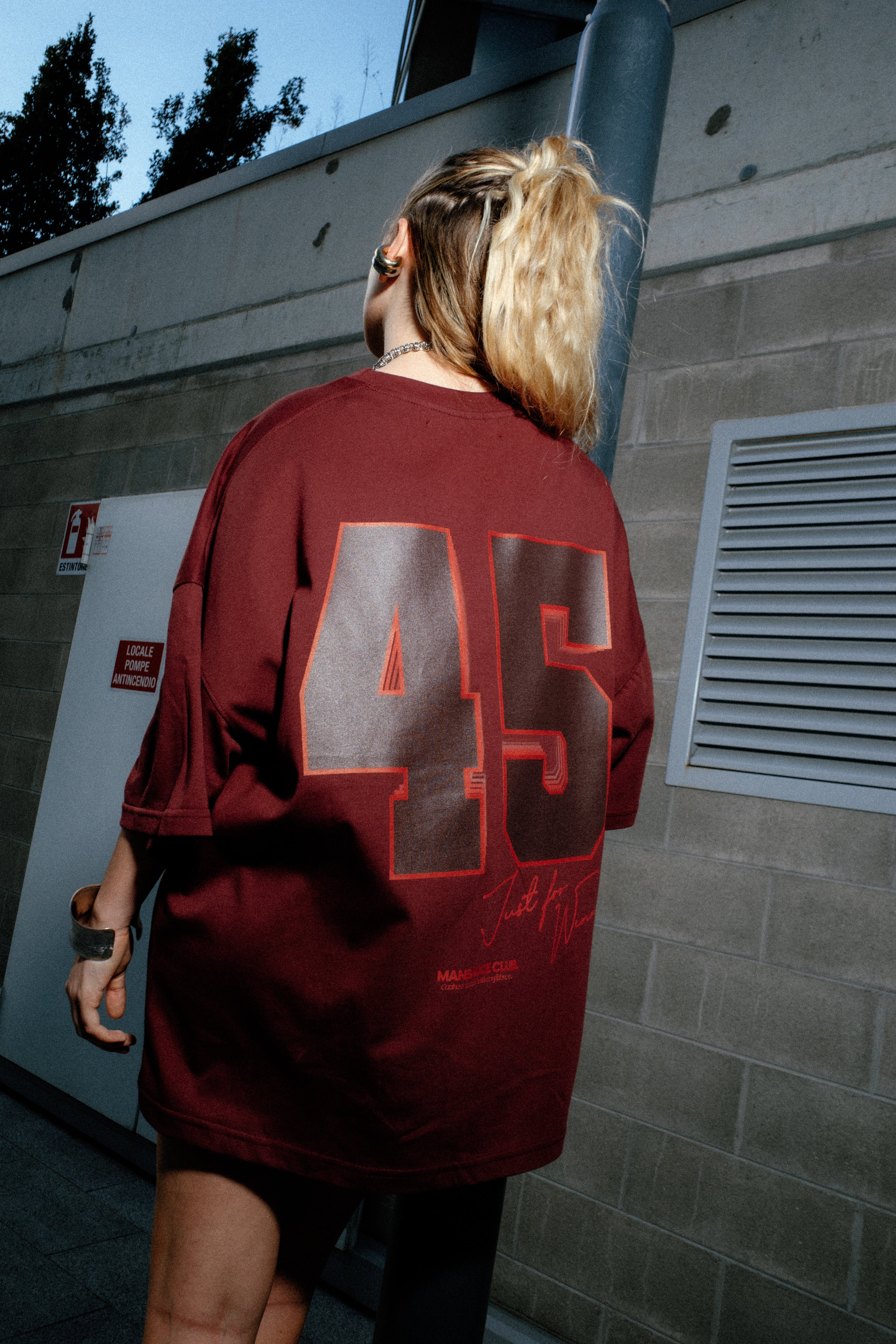 "45" T-Shirt - Bordeaux
