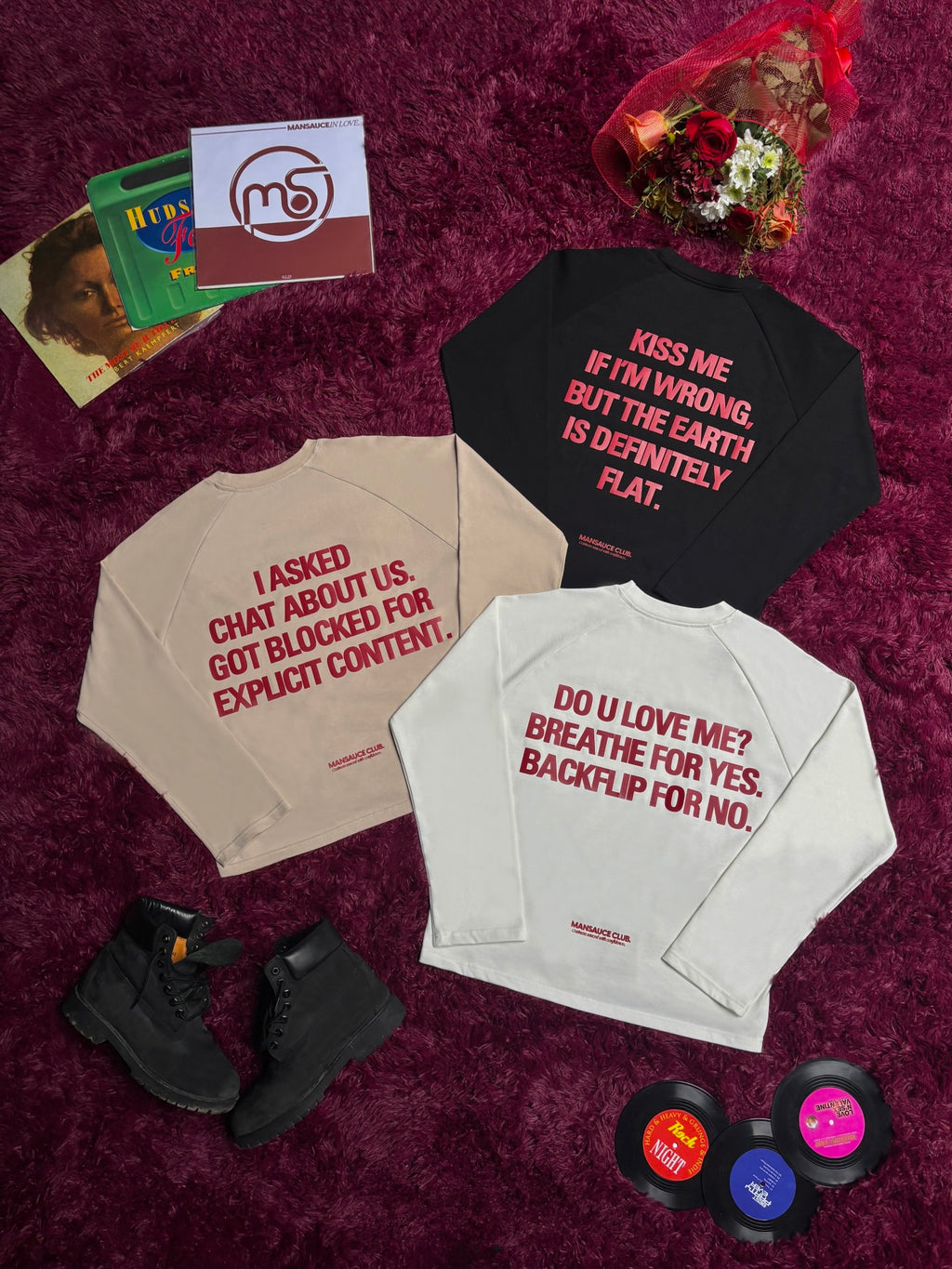 "Mansauce In Love" - Ivory Longsleeve